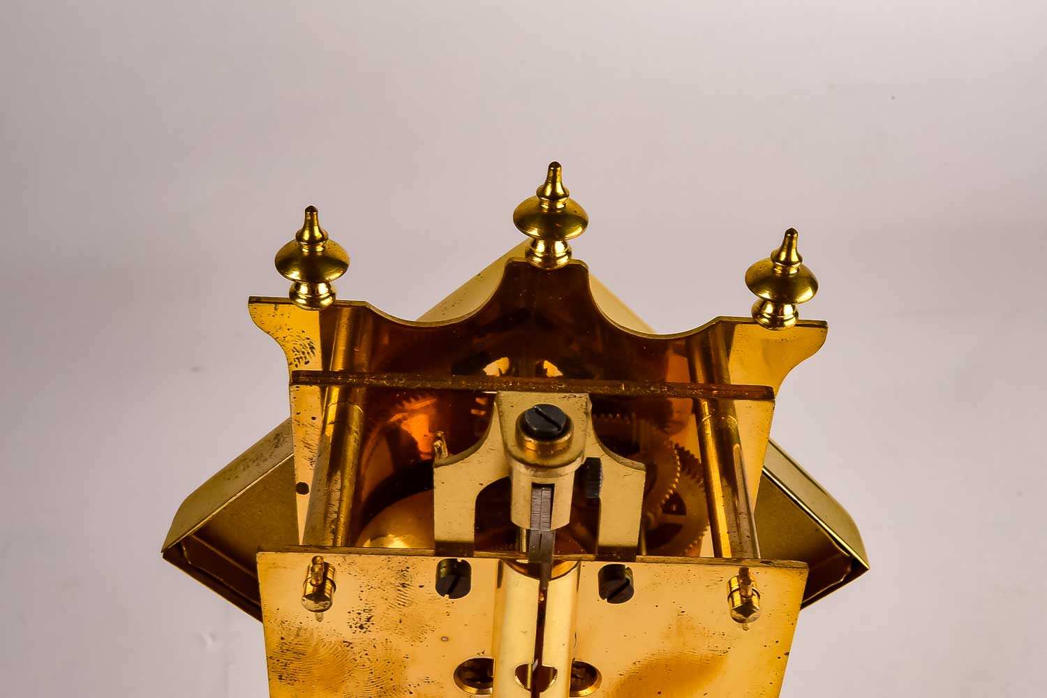 Vintage German Glass Dome Anniversary Clock