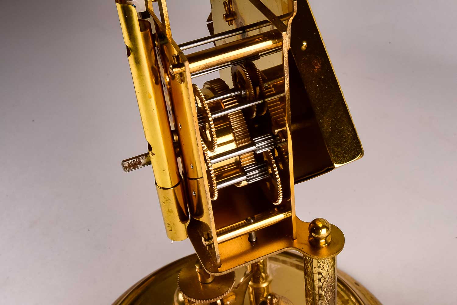 Vintage German Glass Dome Anniversary Clock