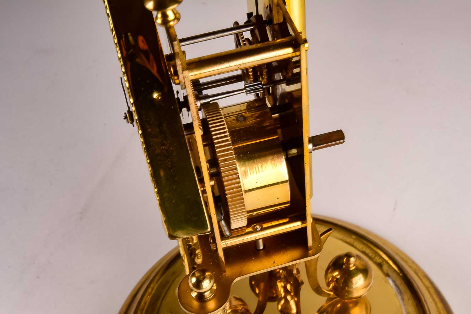 Vintage German Glass Dome Anniversary Clock