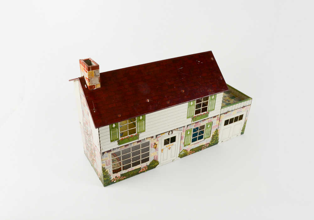 Vintage Tin Dollhouse with Accessories