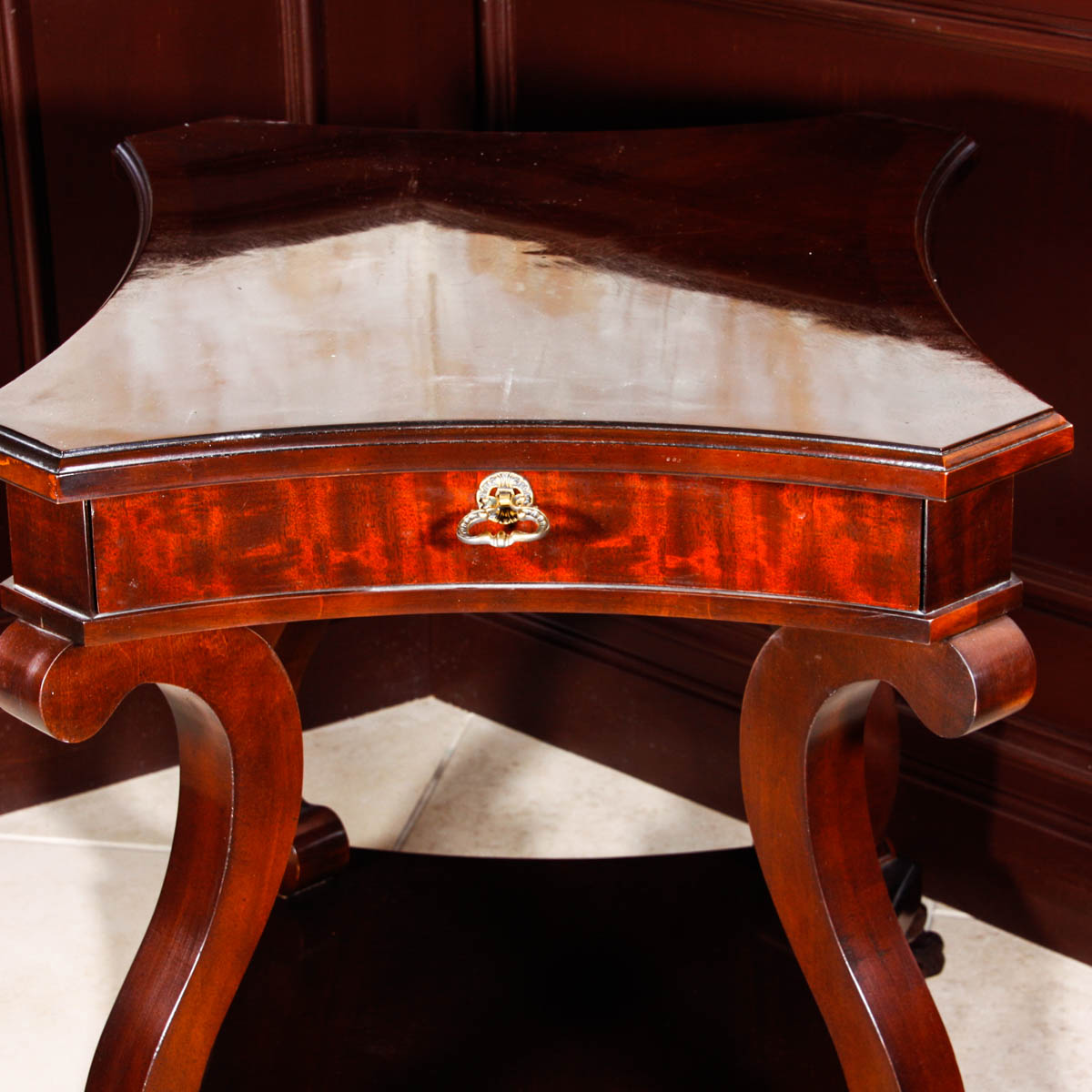 Mahogany Claw Foot Side Table