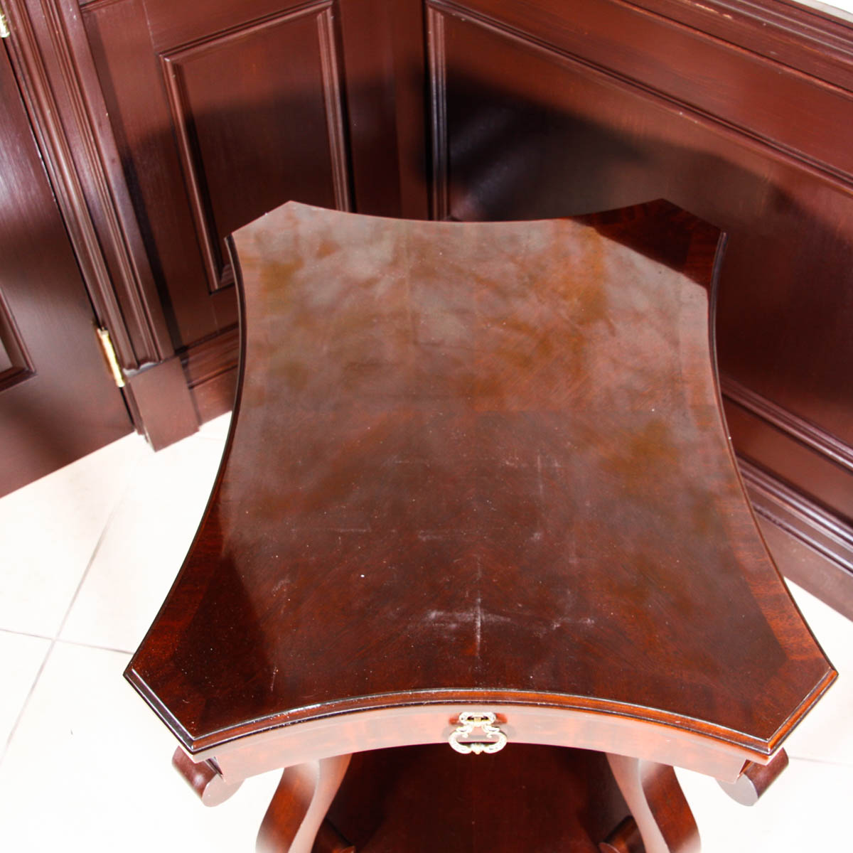 Mahogany Claw Foot Side Table