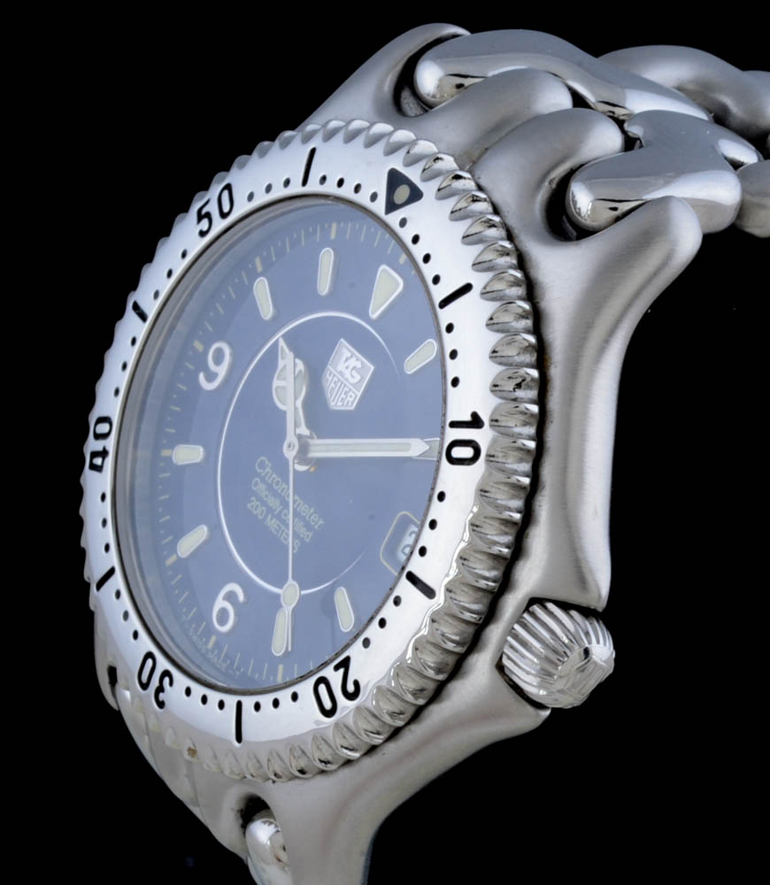 Men's Tag Heuer Certified Chronometer 200m Stainless Steel Automatic Swiss Made Blue Bristwatch