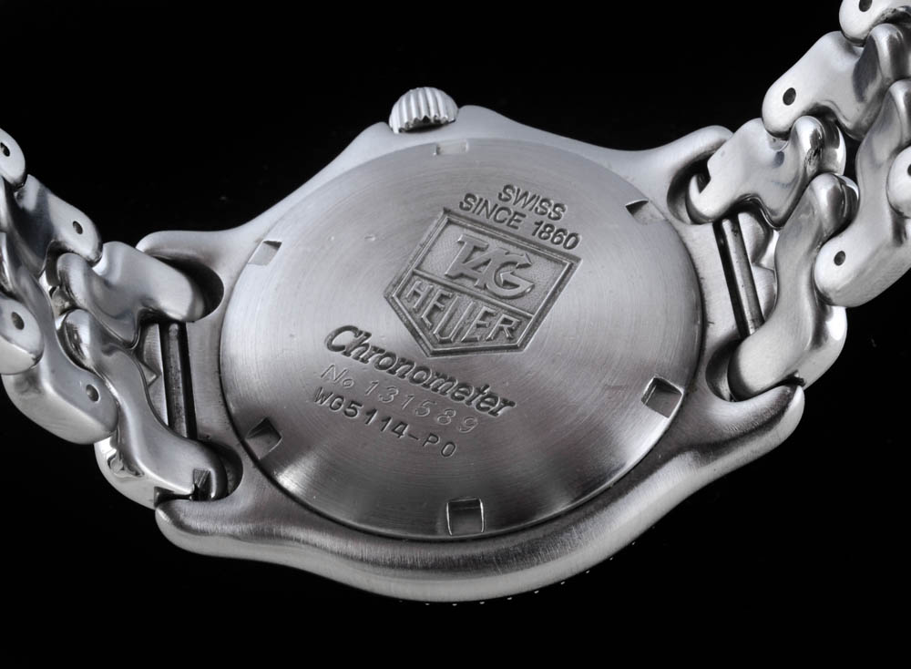 Men's Tag Heuer Certified Chronometer 200m Stainless Steel Automatic Swiss Made Blue Bristwatch