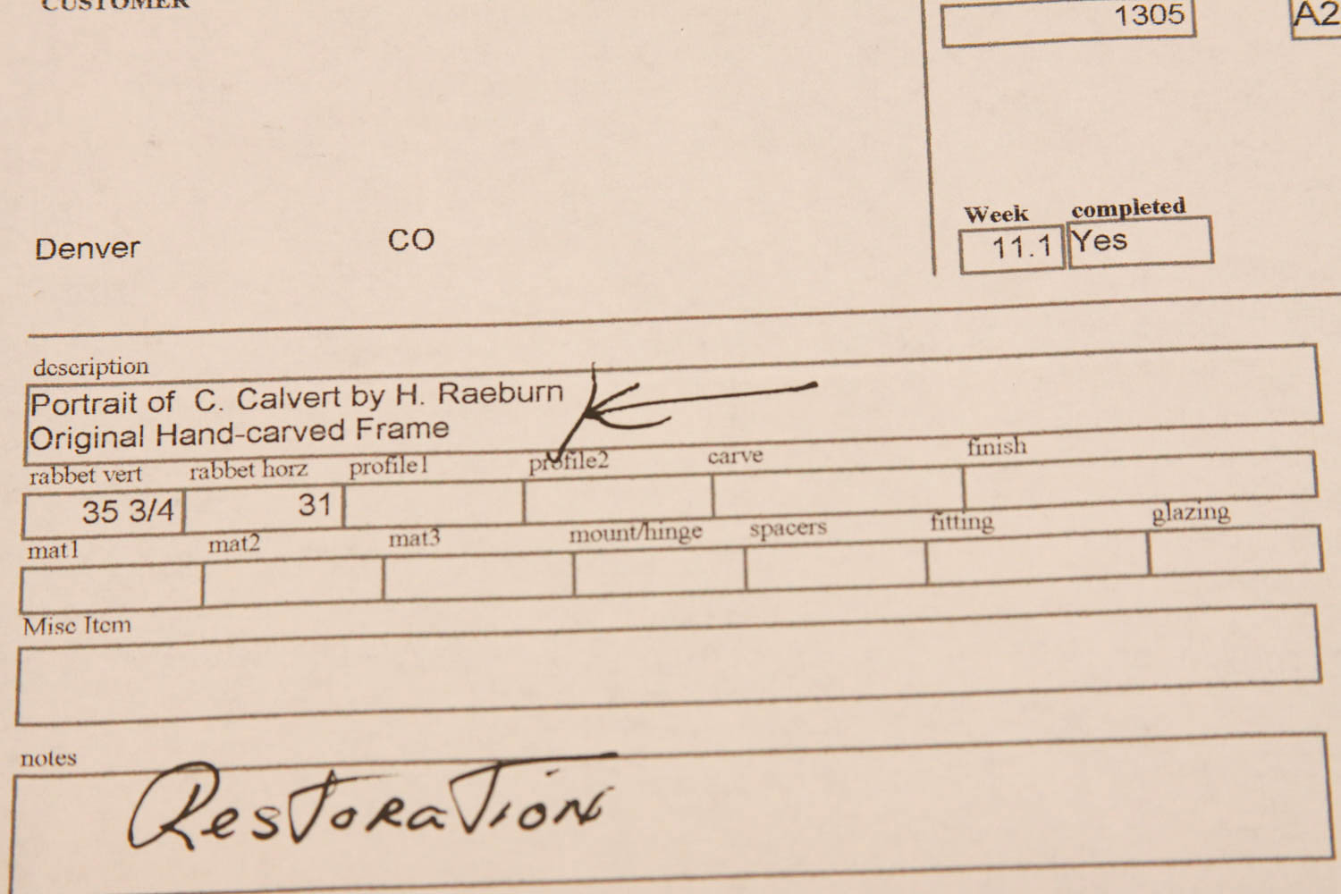 Important Sir Henry Raeburn Original Oil Painting on Canvas, "Portrait of C. Calvert R. W. S"