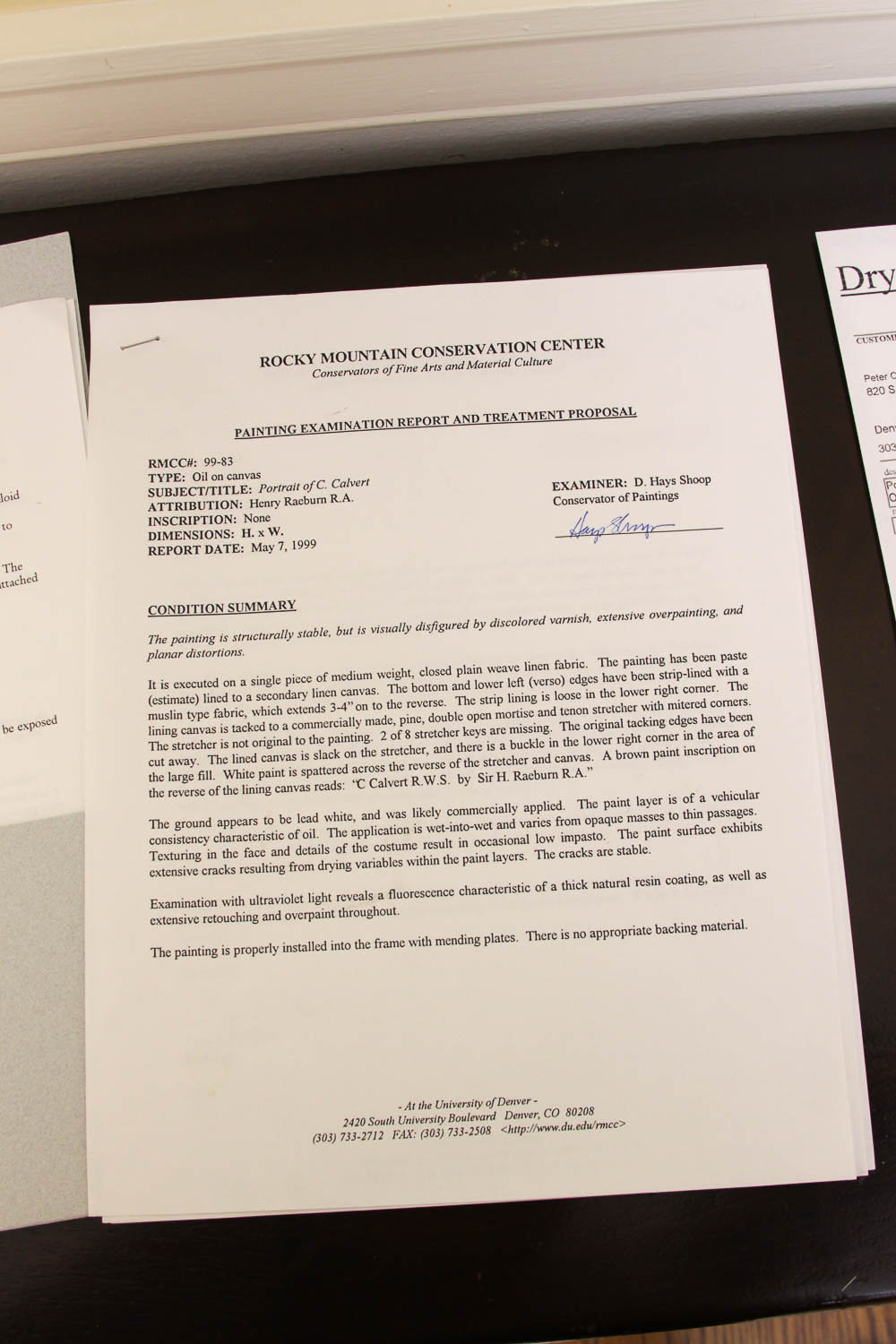 Important Sir Henry Raeburn Original Oil Painting on Canvas, "Portrait of C. Calvert R. W. S"