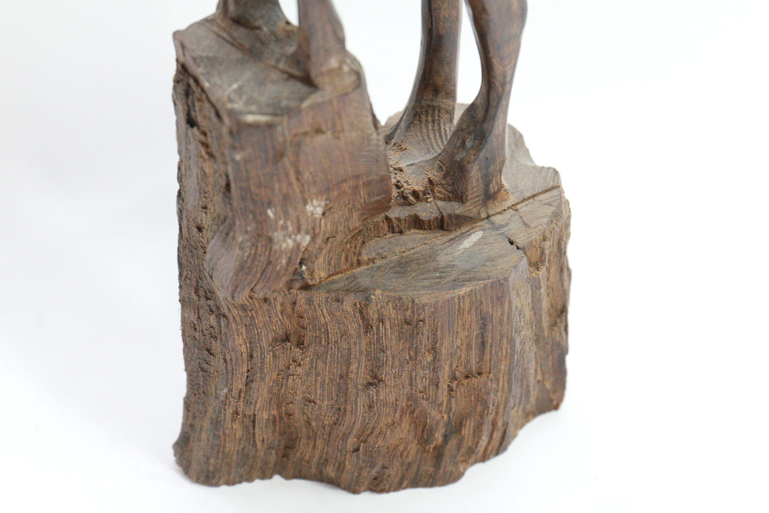 Carved Wood Ram Sculpture