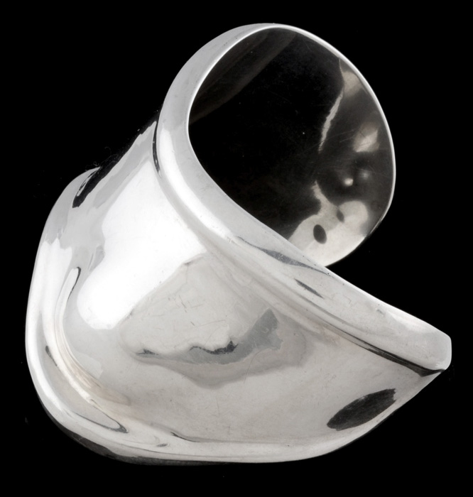 Taxco Sterling Silver Cuff Bracelet in a High Polish Finish