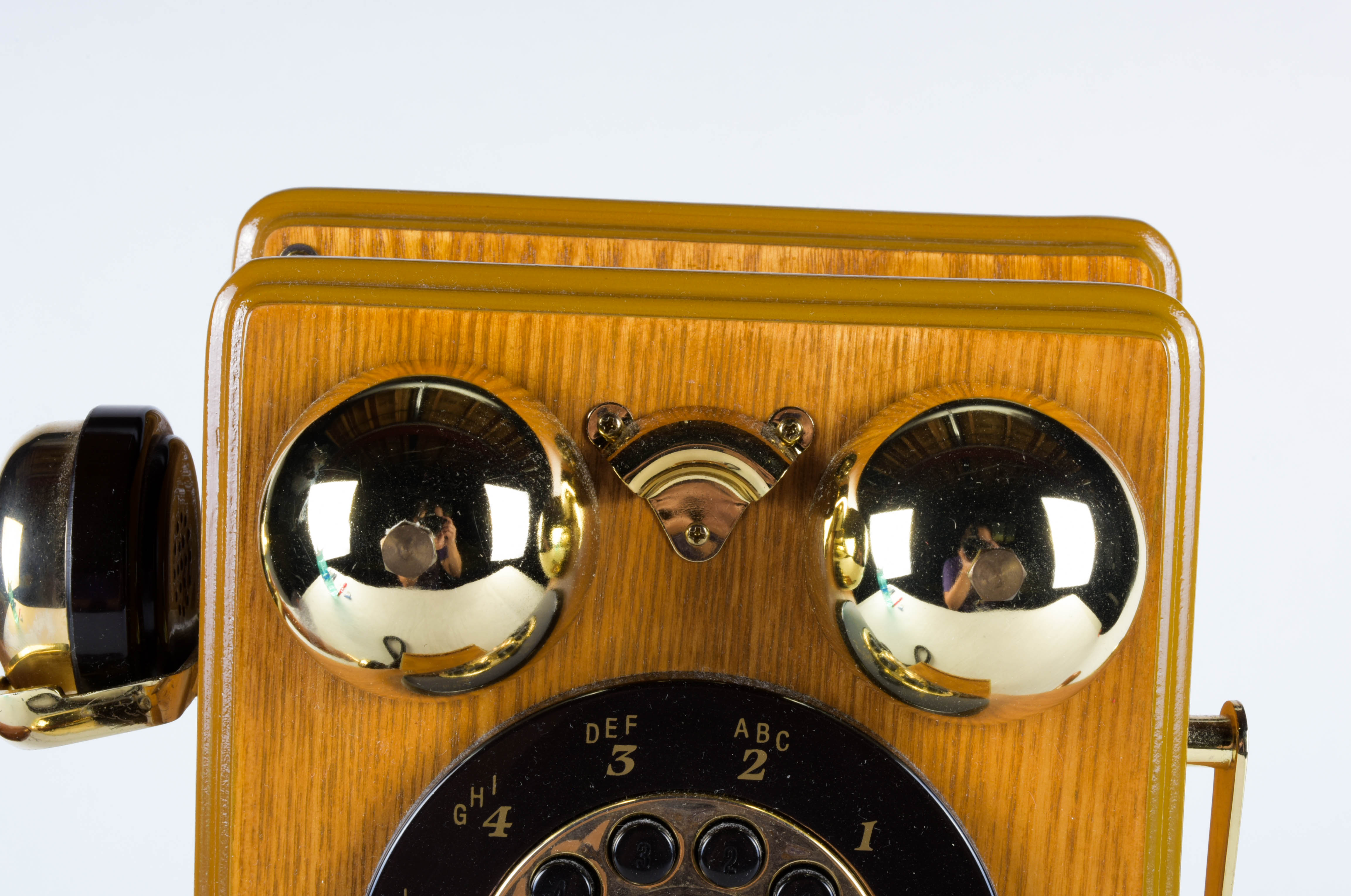 Vintage Style Reproduction Wooden Wall Phone