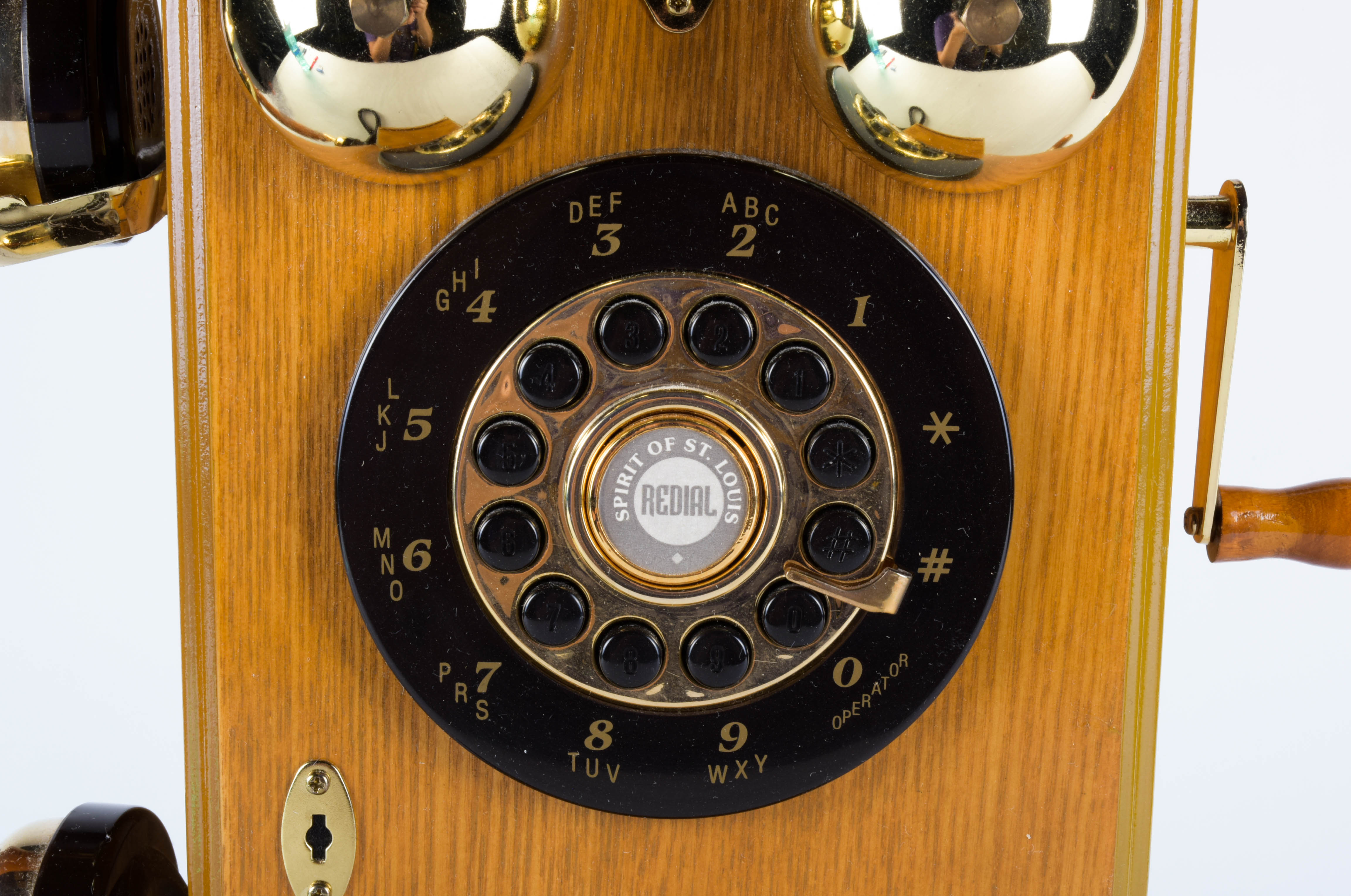 Vintage Style Reproduction Wooden Wall Phone