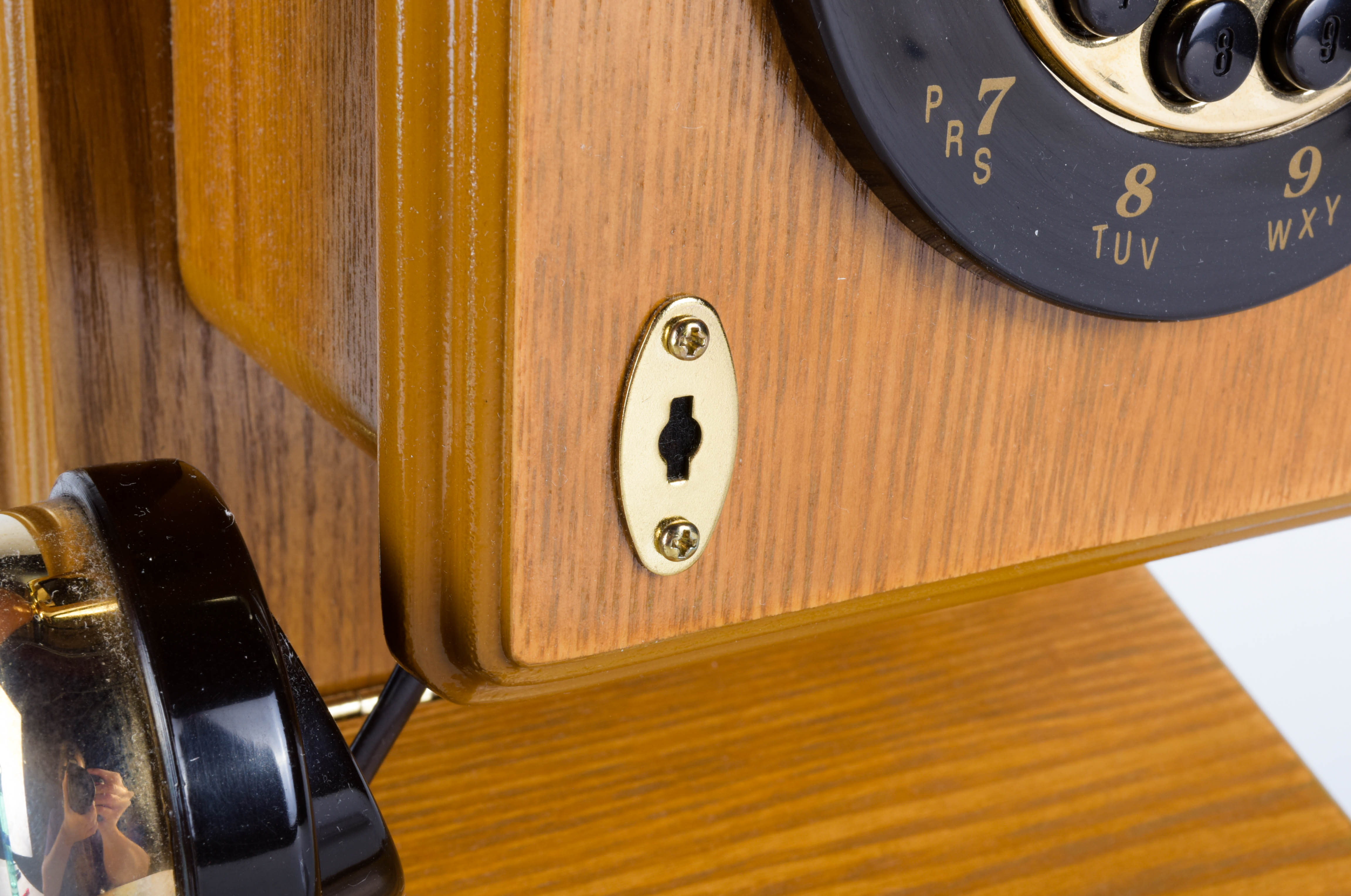 Vintage Style Reproduction Wooden Wall Phone