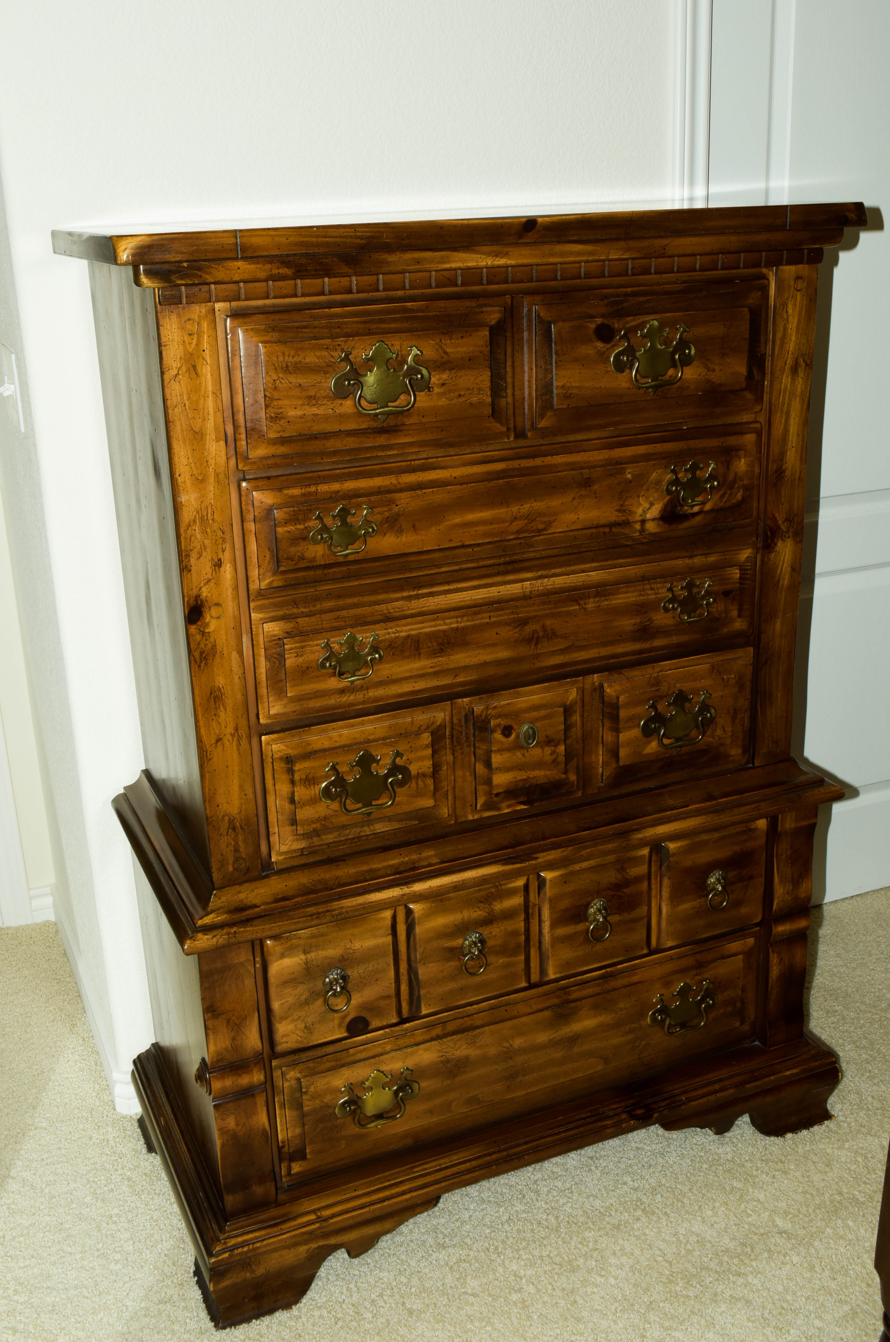 Solid Wood Tall Bureau