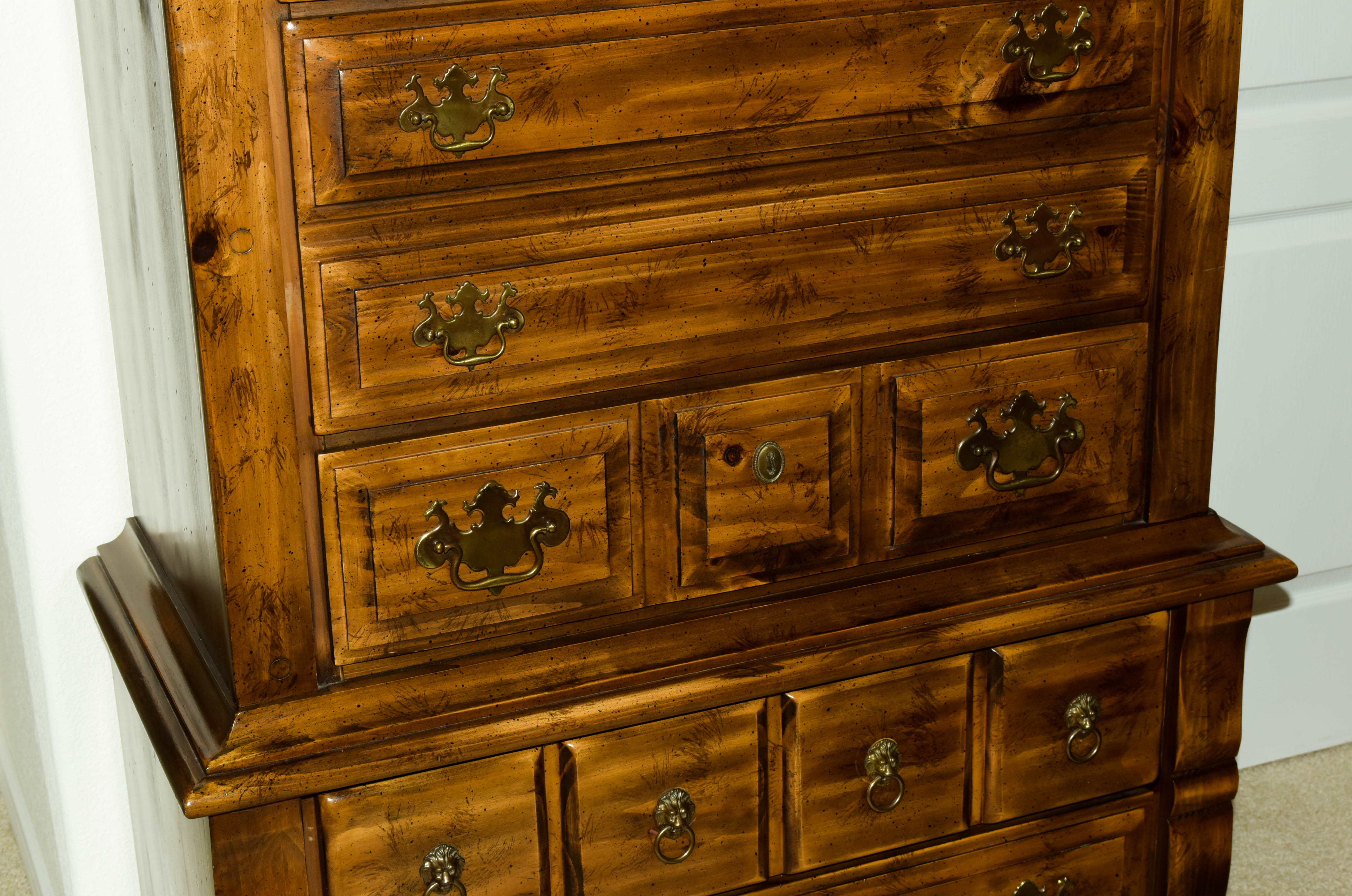 Solid Wood Tall Bureau