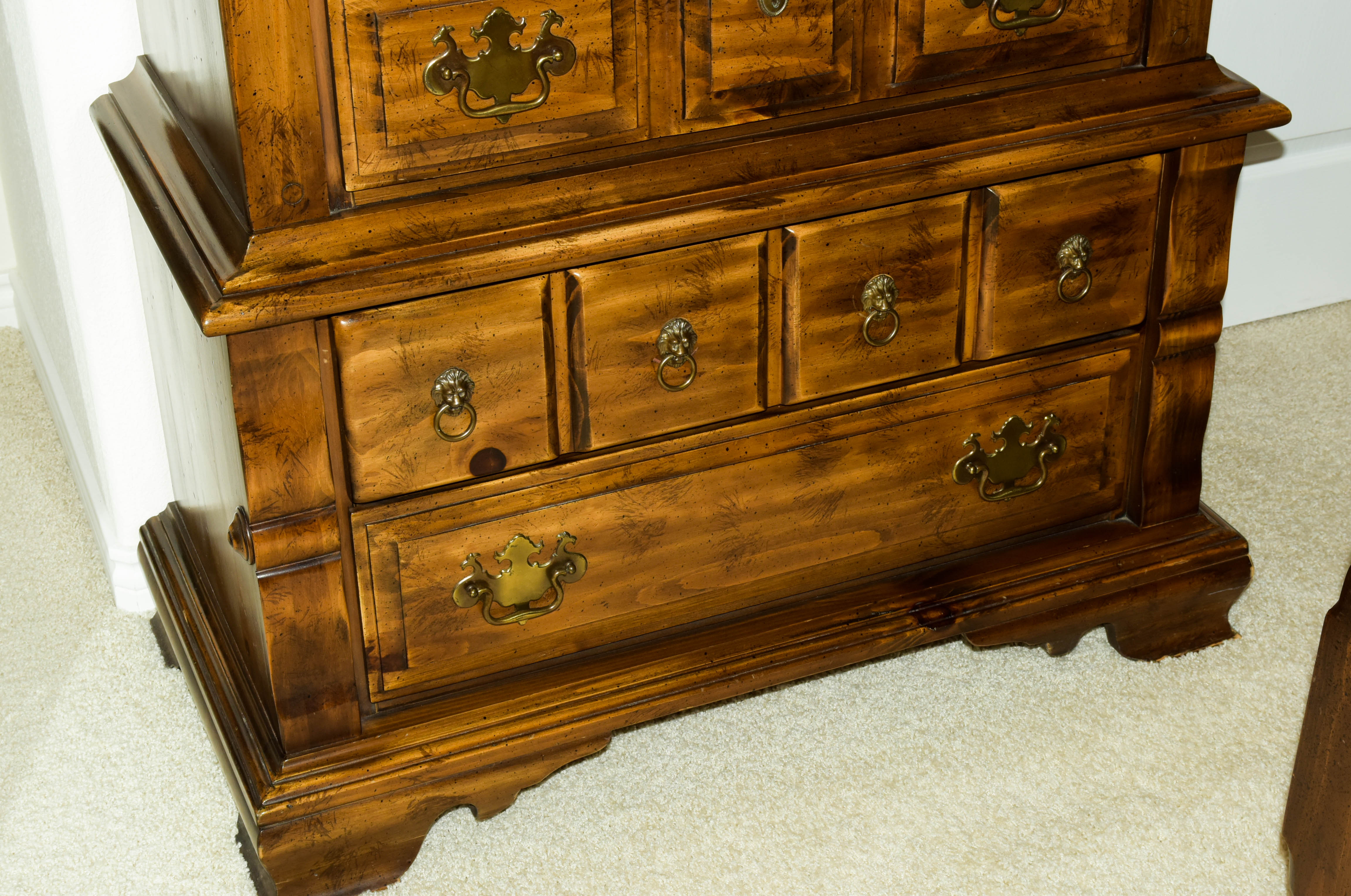 Solid Wood Tall Bureau