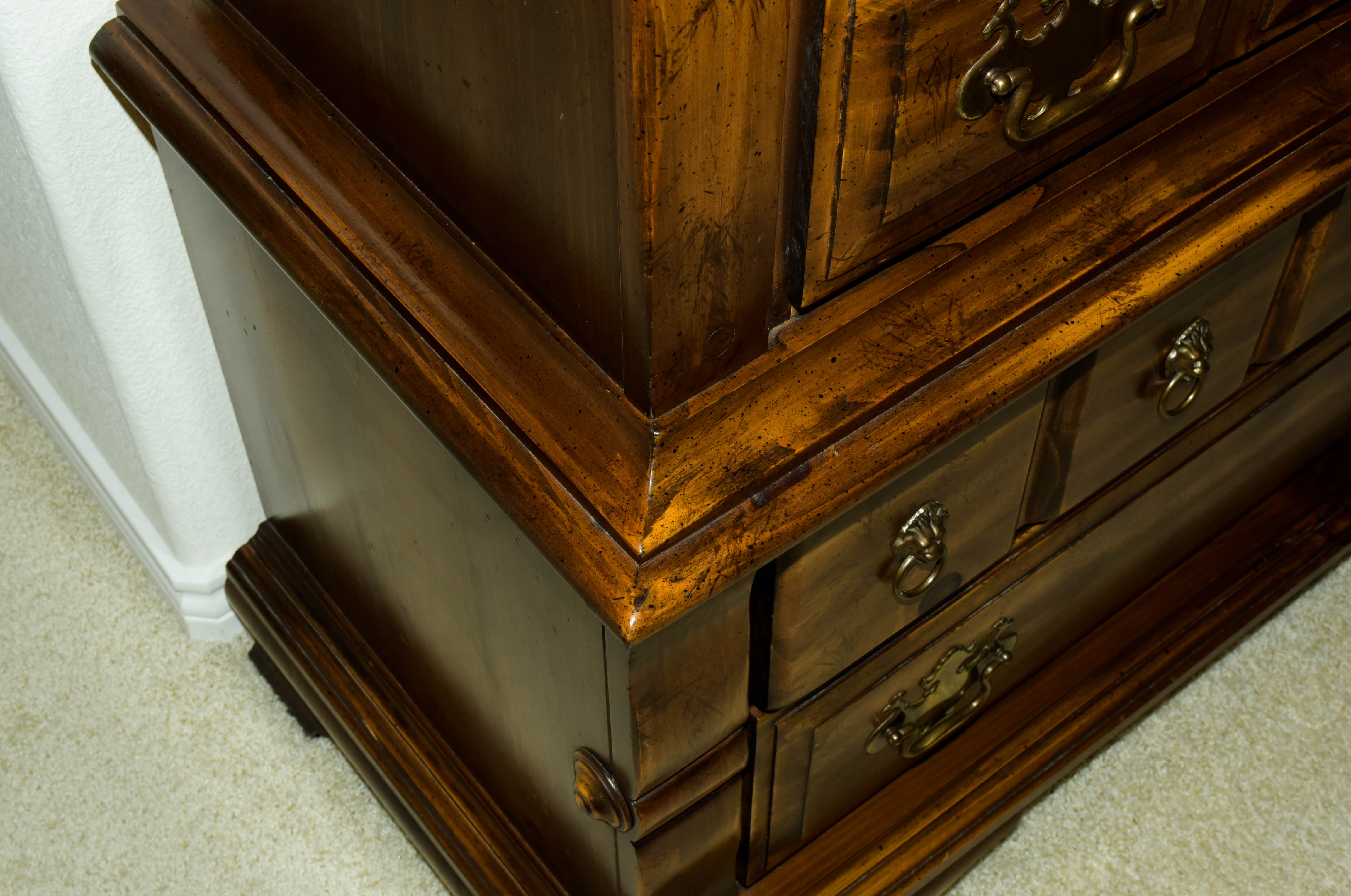 Solid Wood Tall Bureau