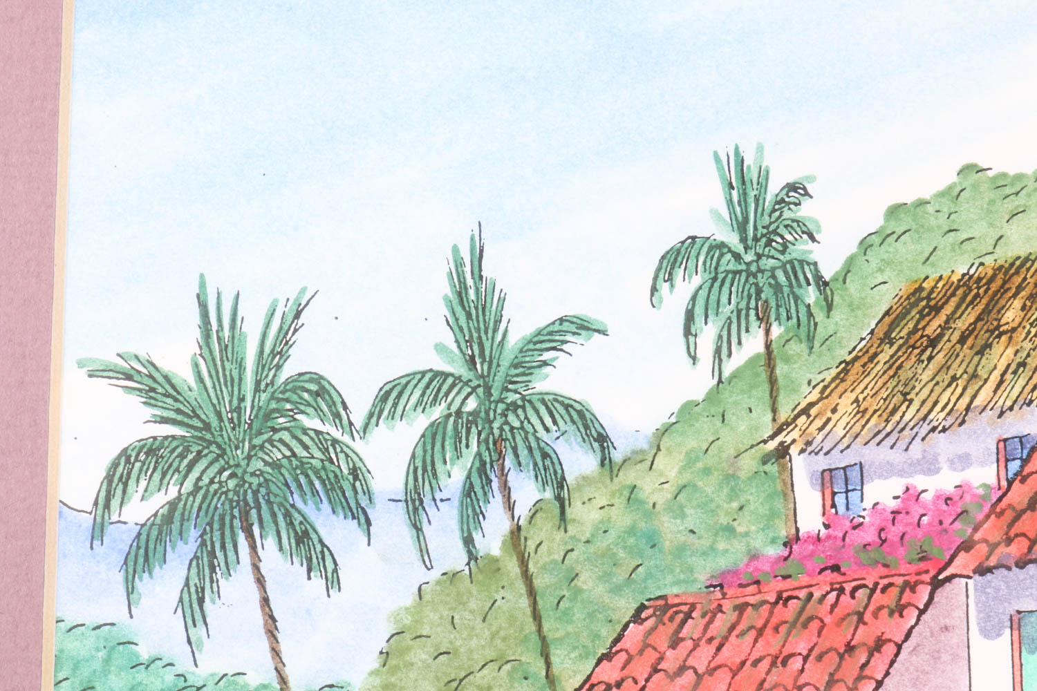 Pair of Framed Caribbean Watercolors