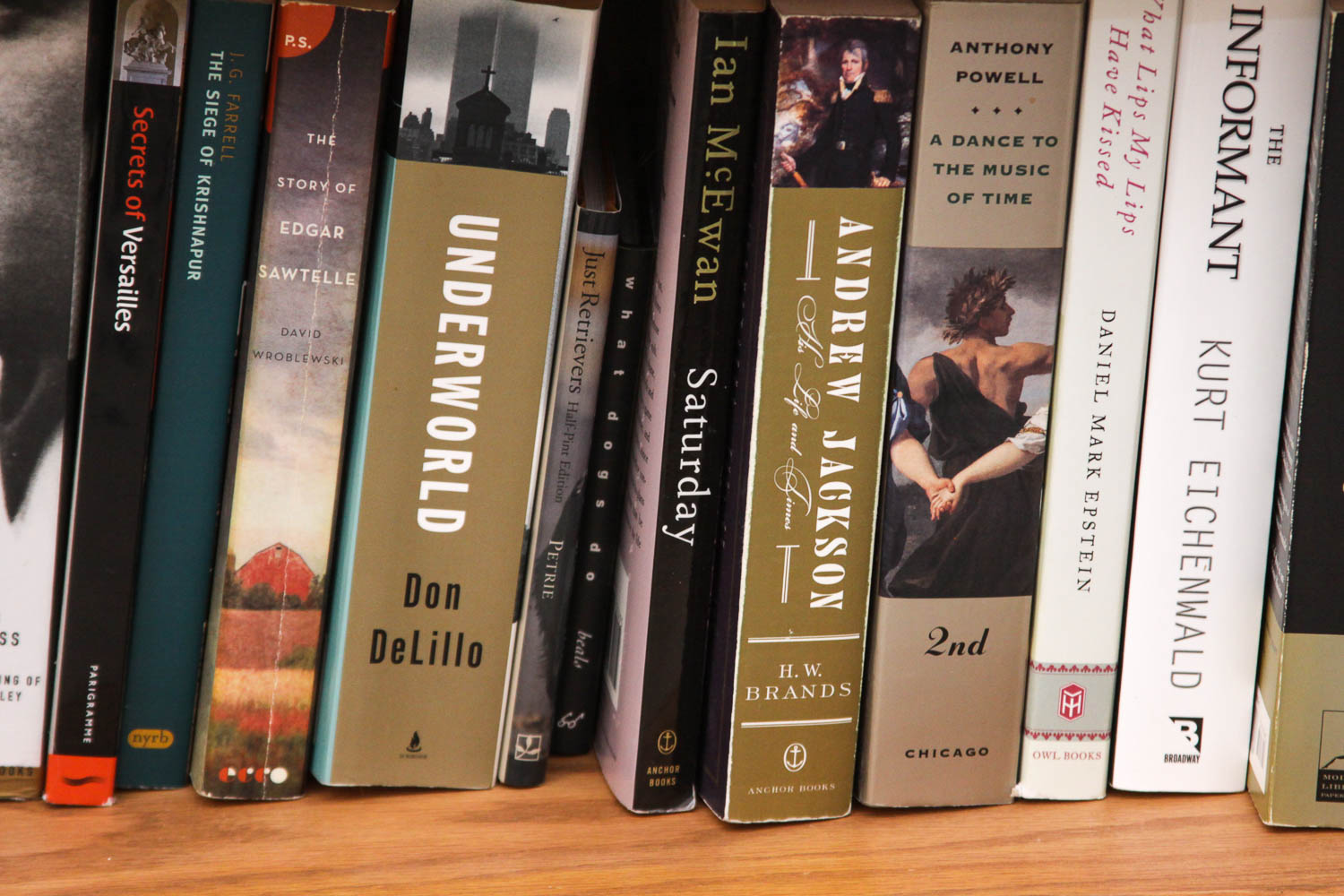 Oak Book Shelf with 75 Books
