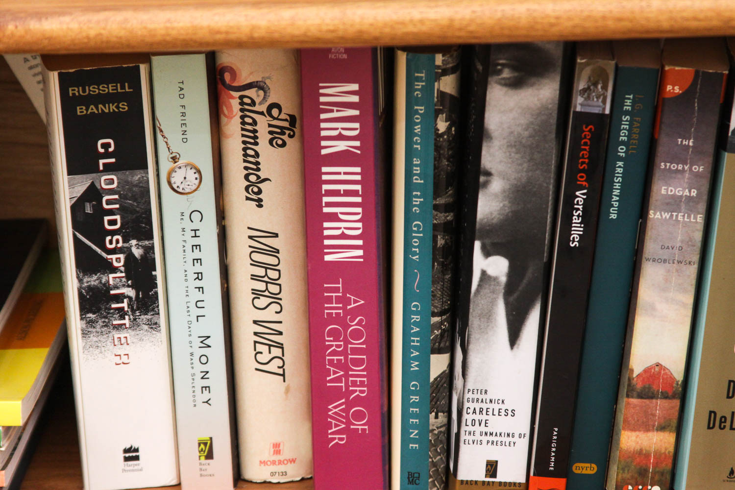 Oak Book Shelf with 75 Books