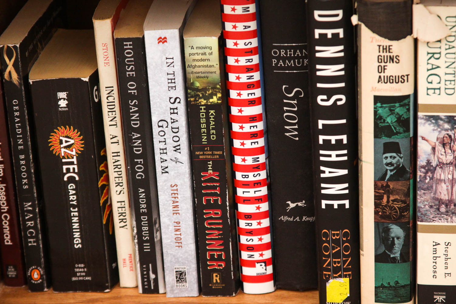 Oak Book Shelf with 75 Books