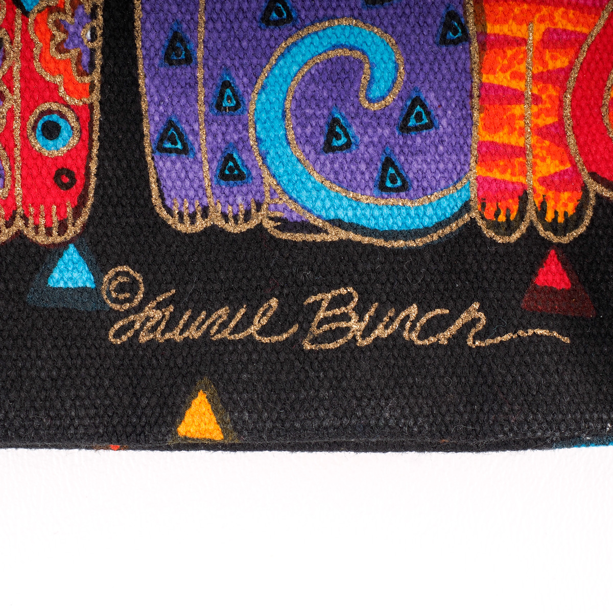 Four Laurel Burch Colorful Graphic Canvas Bags