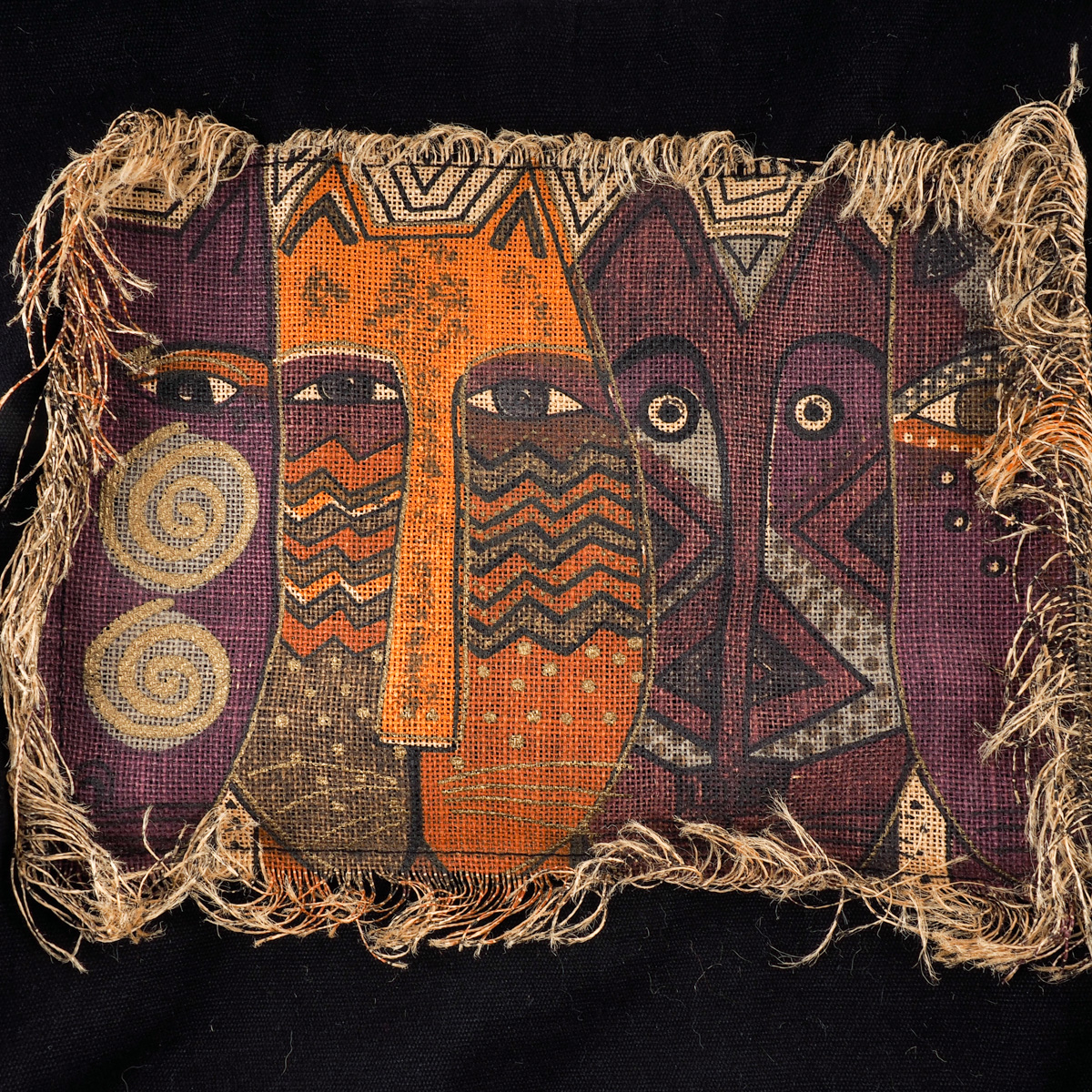 Four Laurel Burch Colorful Graphic Canvas Bags