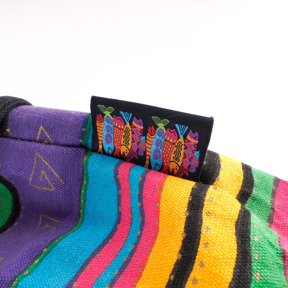 Four Laurel Burch Colorful Graphic Canvas Bags