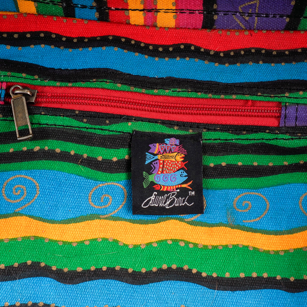 Four Laurel Burch Colorful Graphic Canvas Bags