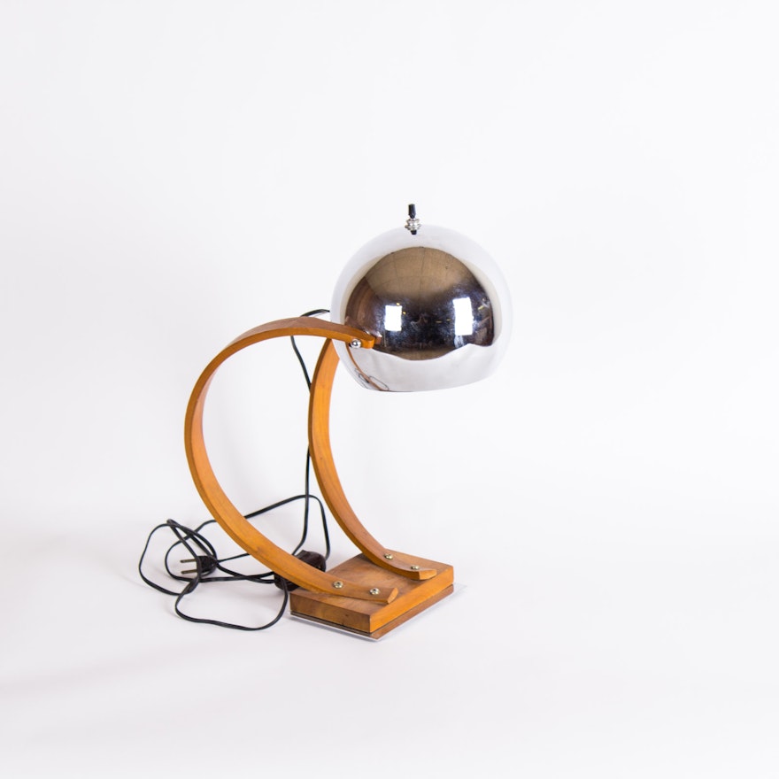 Mid Century Modern Chrome Eyeball Lamp