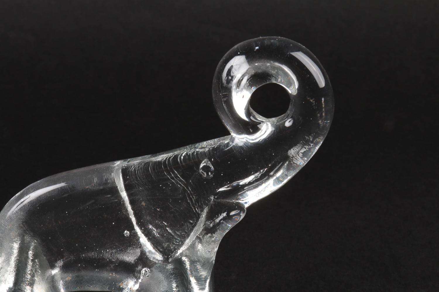 "Zoo Animal" Glass Hippo and Elephant by Erik Hoglund for Kosta Boda