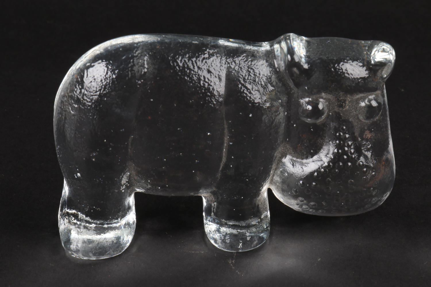 "Zoo Animal" Glass Hippo and Elephant by Erik Hoglund for Kosta Boda