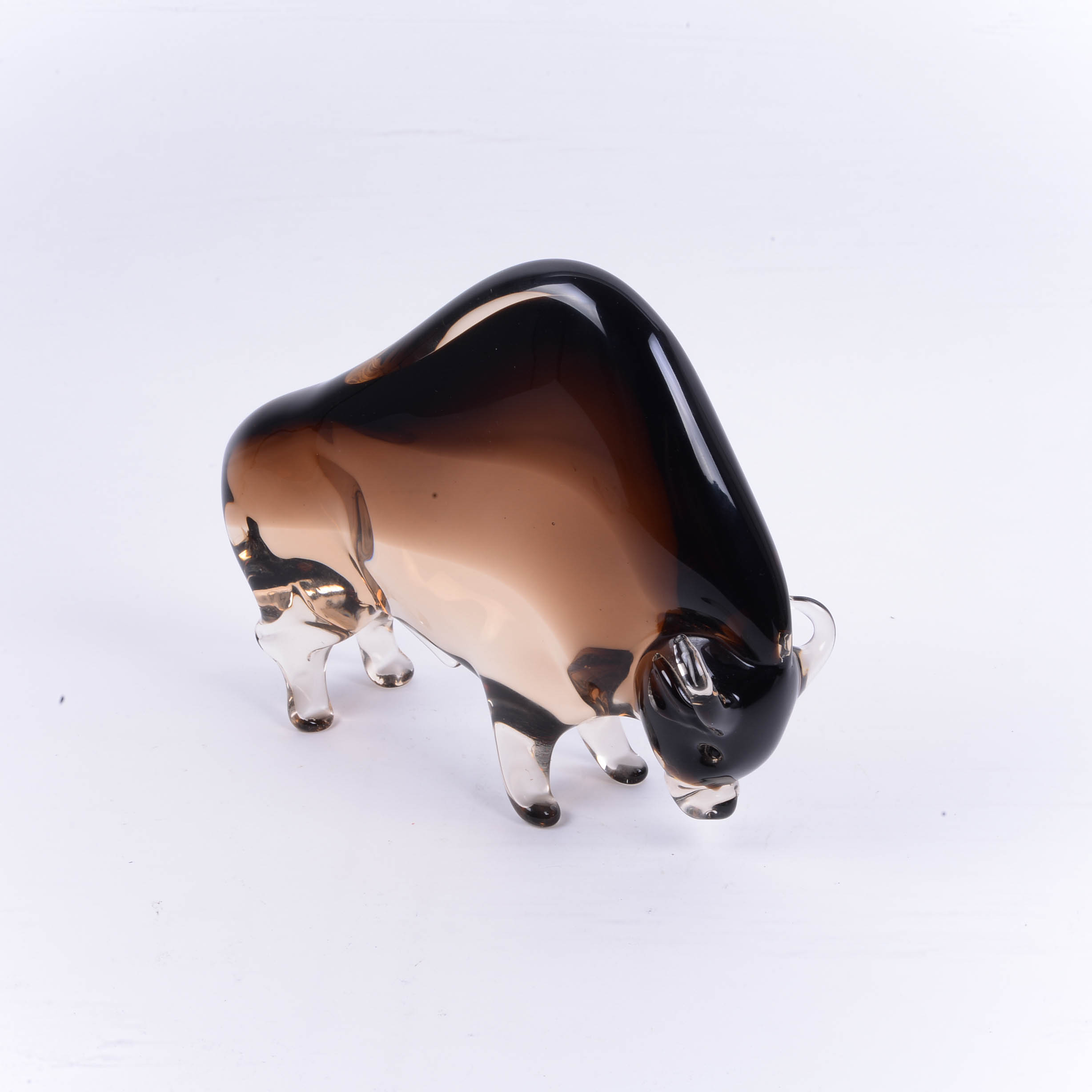 Art Glass Bison Figurine