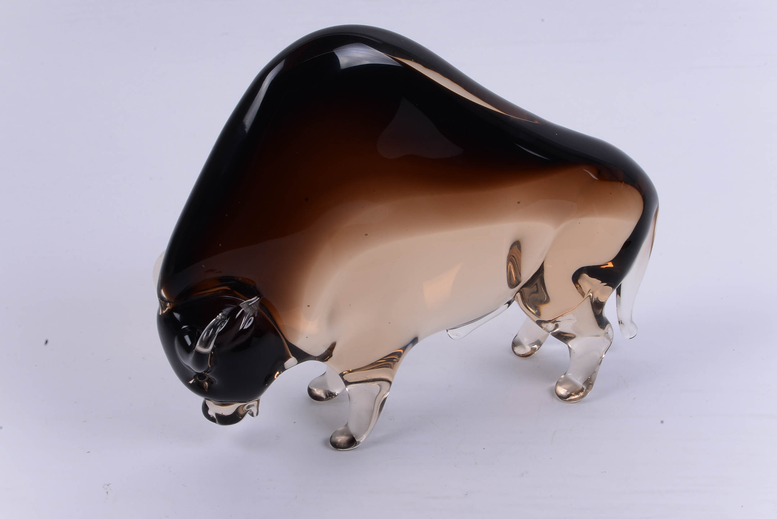 Art Glass Bison Figurine