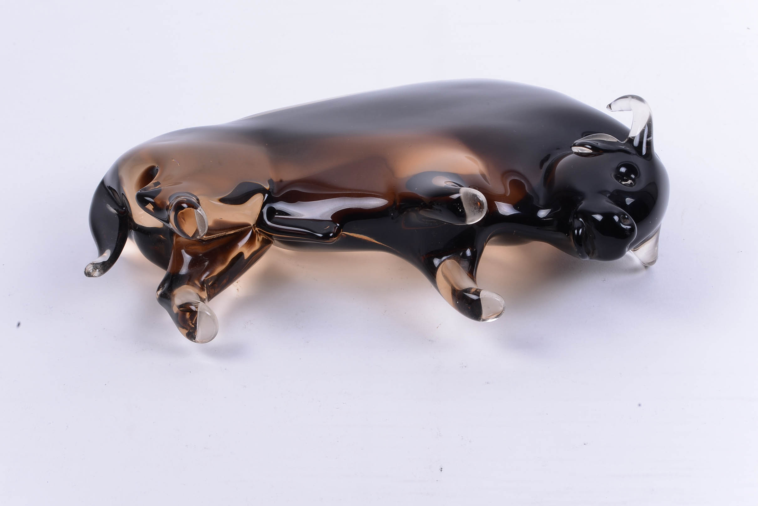 Art Glass Bison Figurine