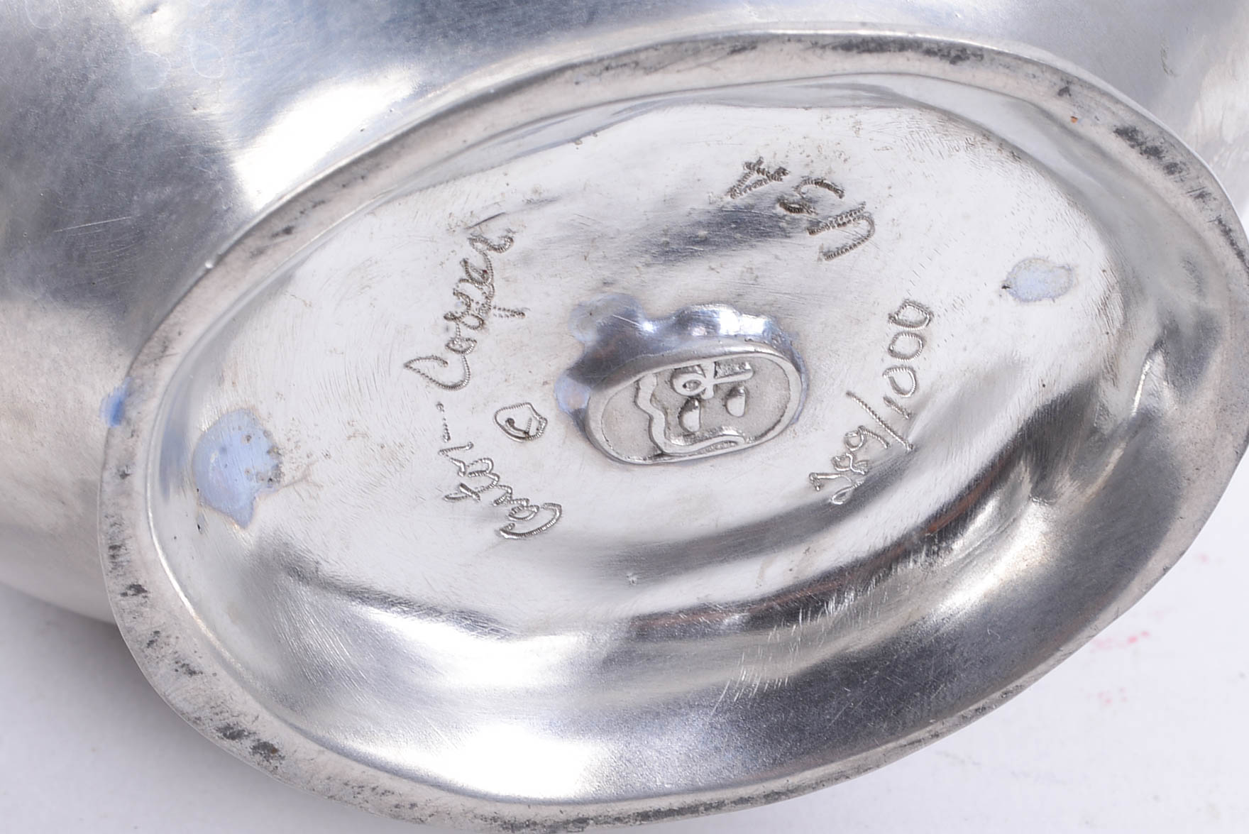 Castor Cooper "Modernist" Pewter Tea Set and Tray