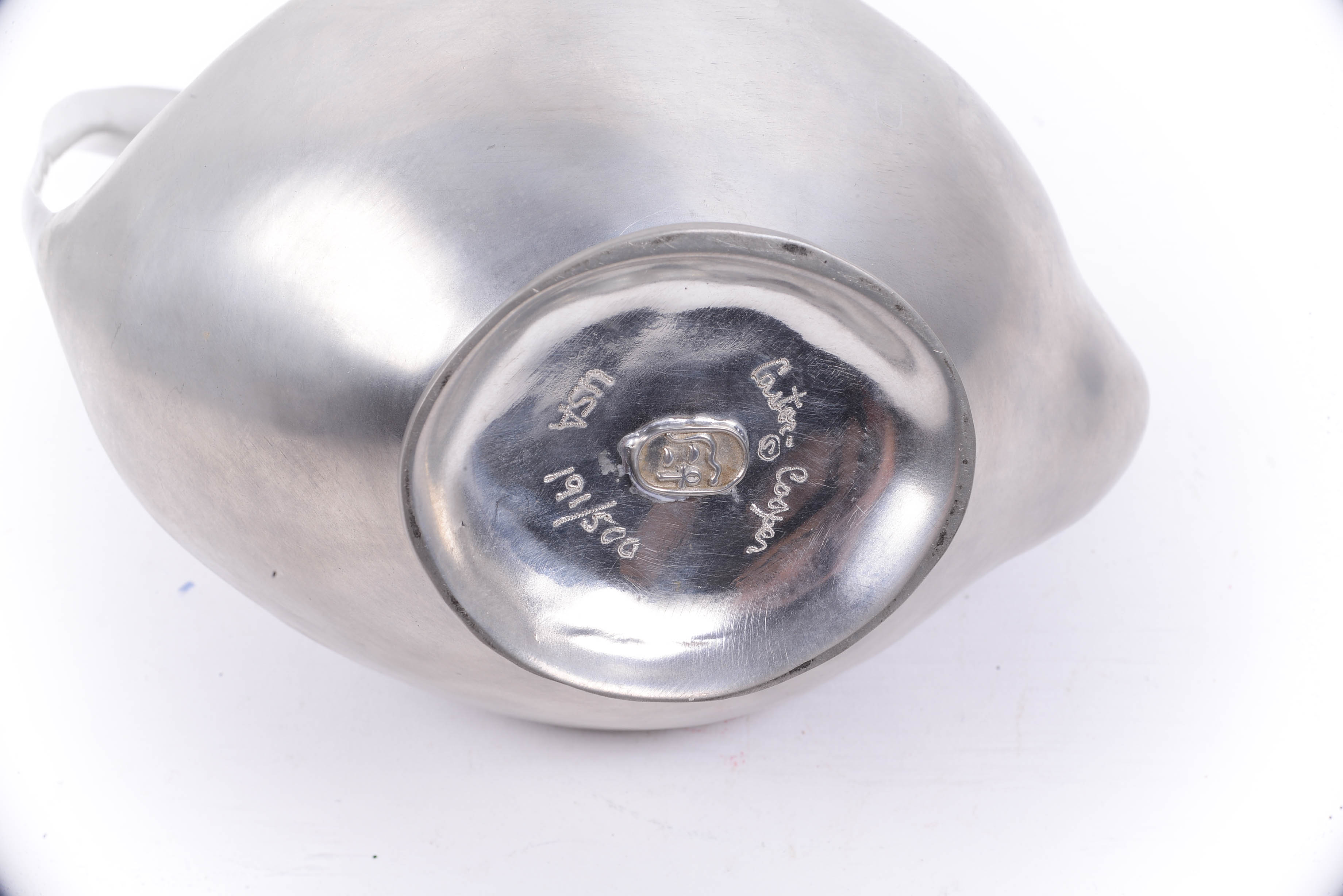 Castor Cooper "Modernist" Pewter Tea Set and Tray