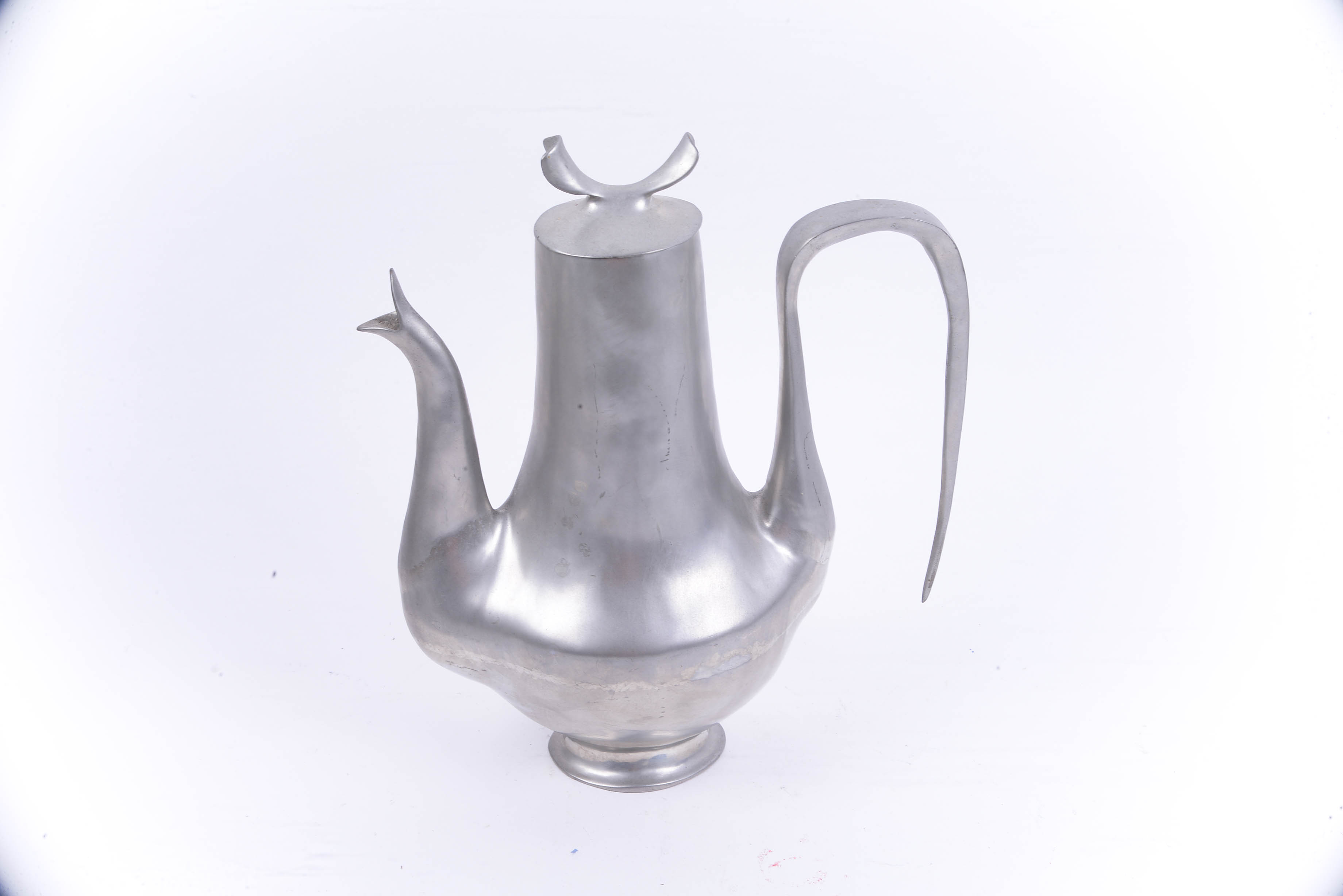 Castor Cooper "Modernist" Pewter Tea Set and Tray