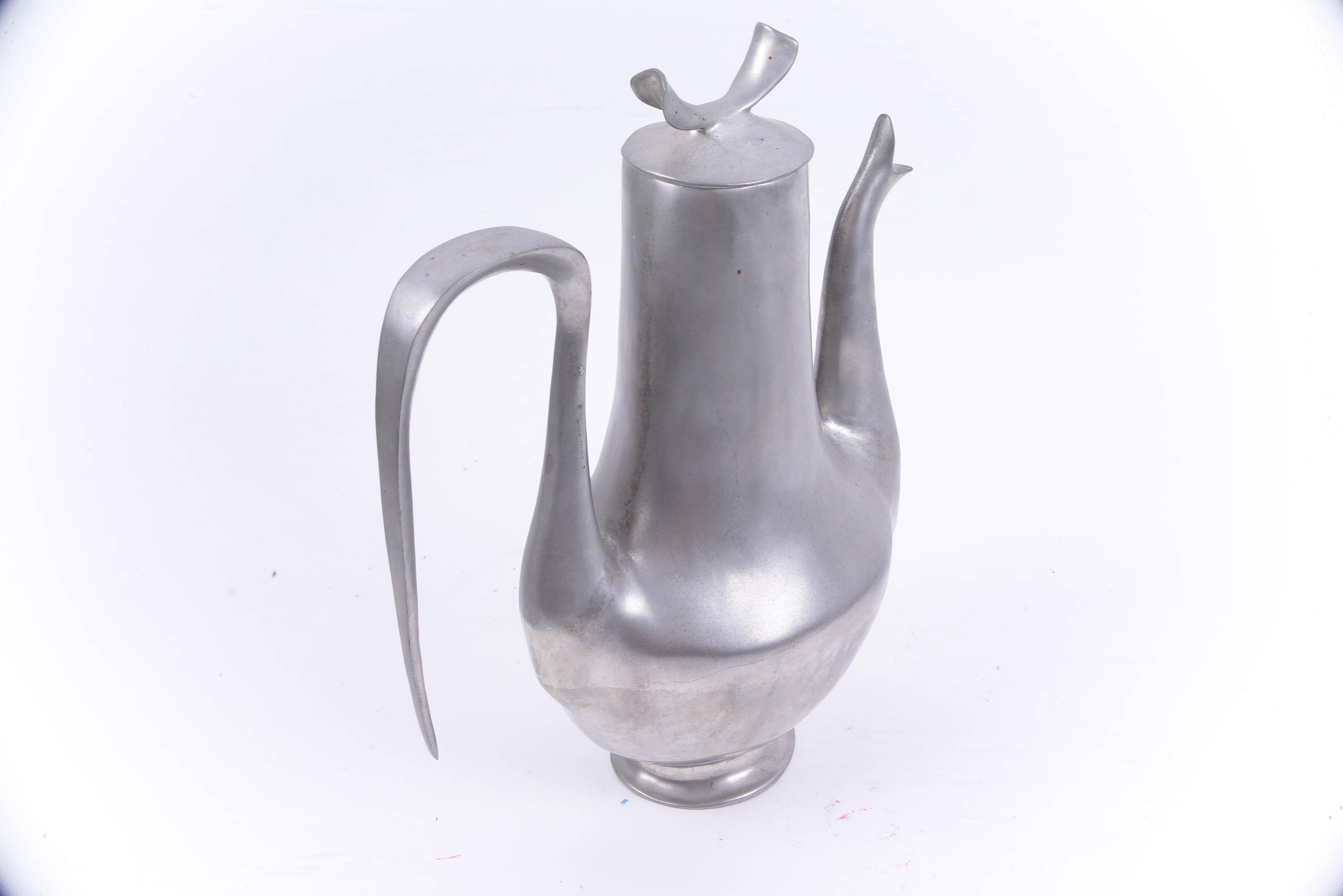 Castor Cooper "Modernist" Pewter Tea Set and Tray