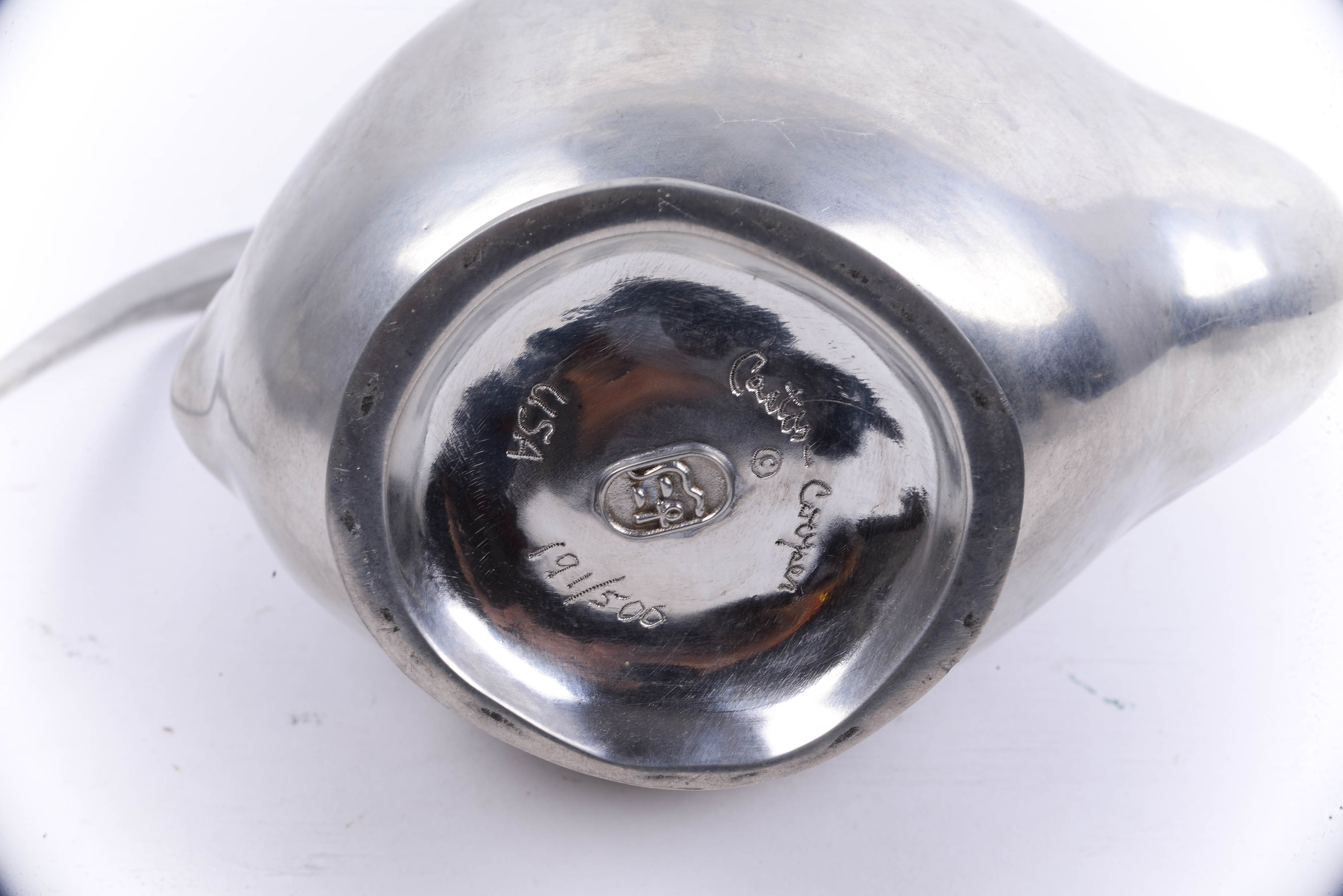 Castor Cooper "Modernist" Pewter Tea Set and Tray