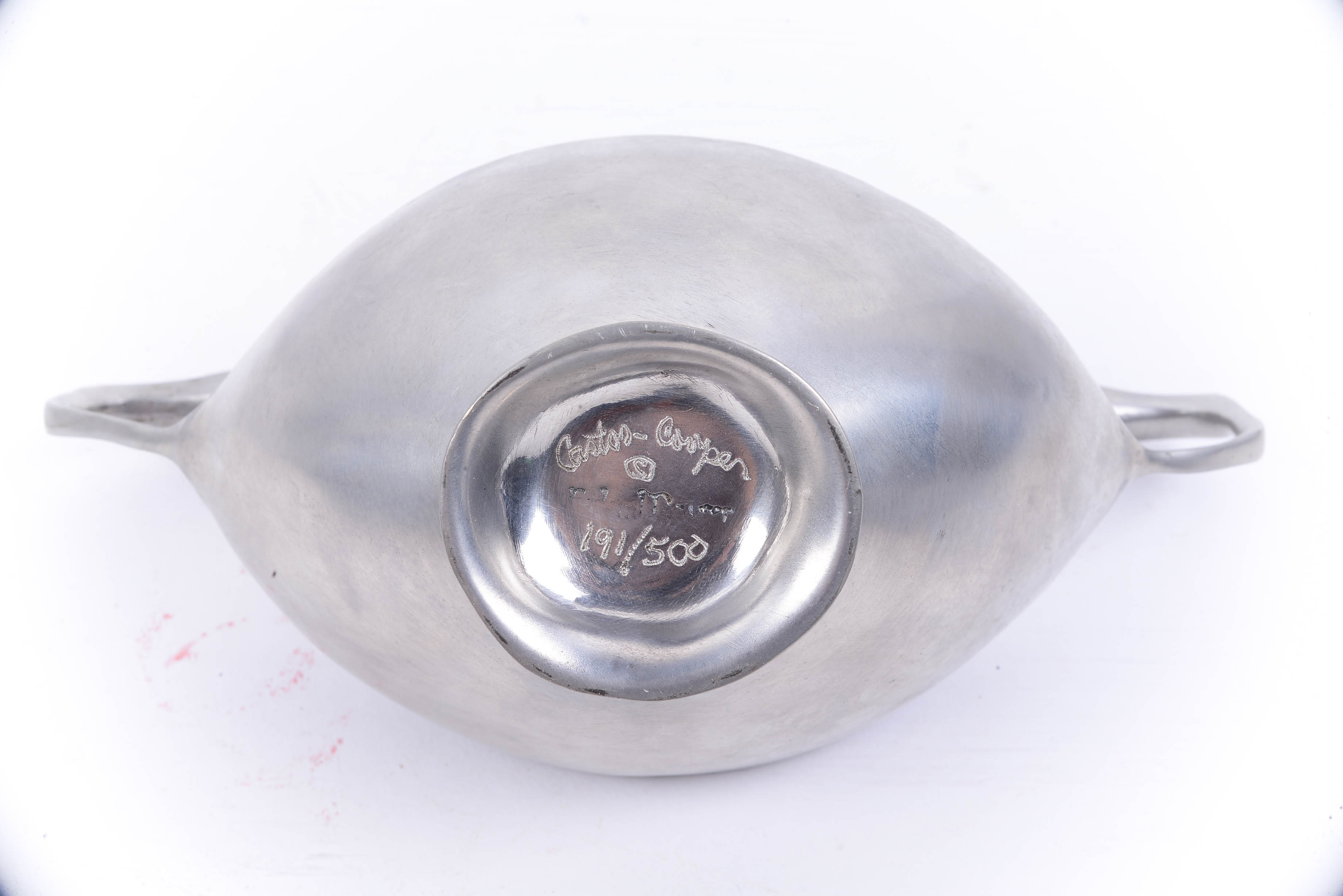 Castor Cooper "Modernist" Pewter Tea Set and Tray