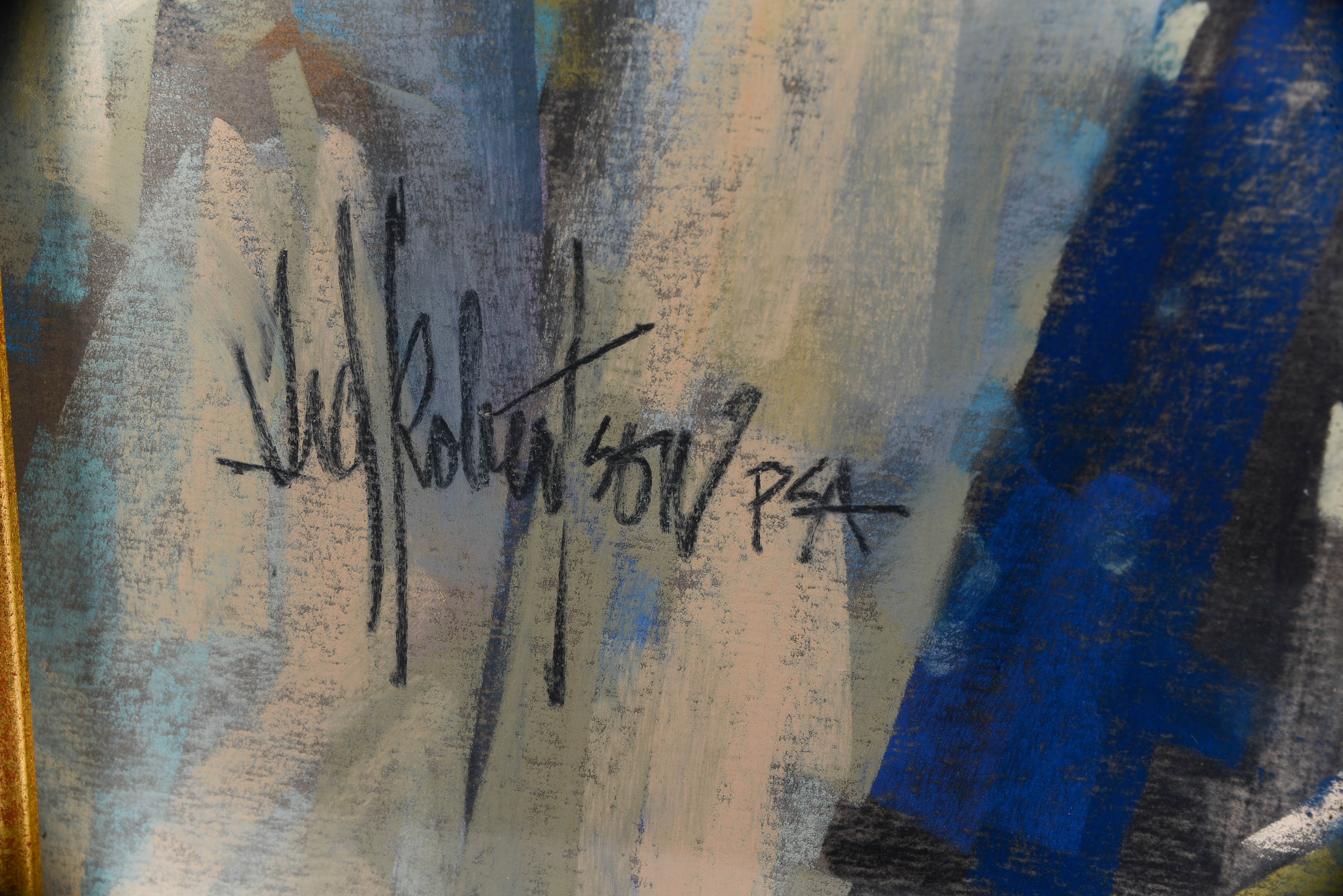 Signed Ted Robertson Pastel Drawing