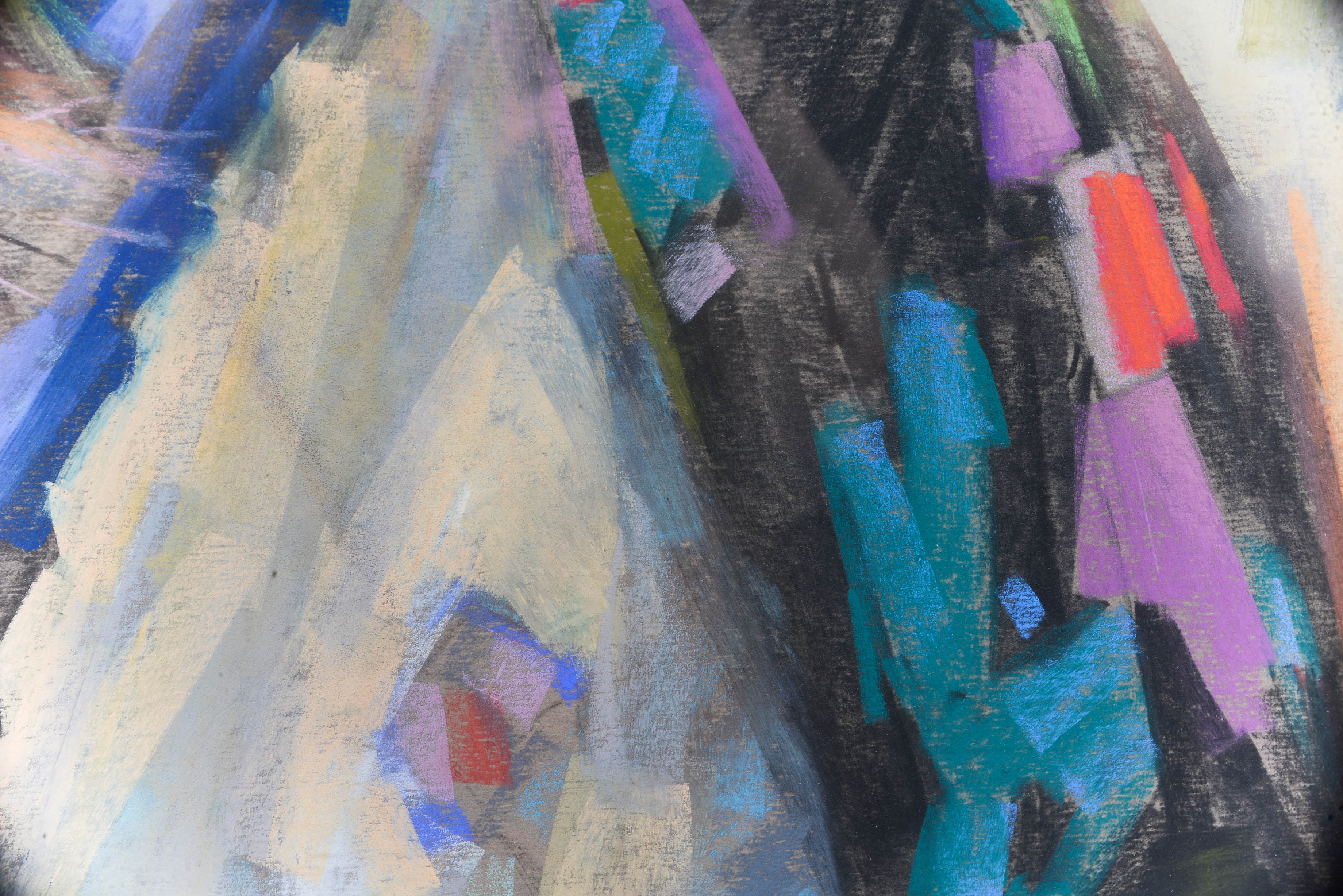 Signed Ted Robertson Pastel Drawing