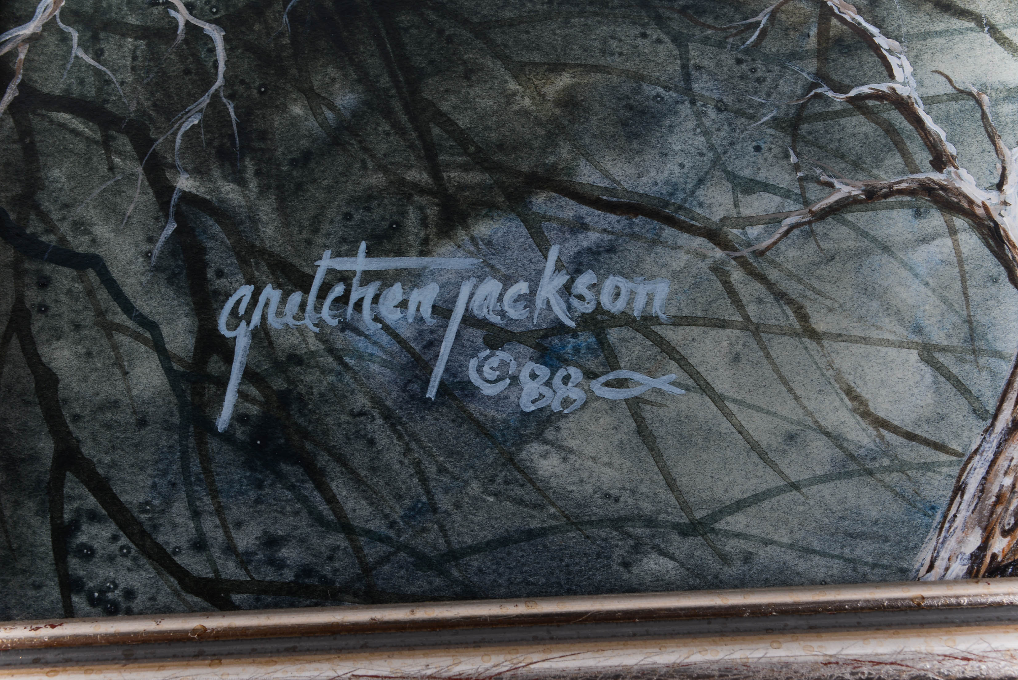 Pair of Framed Bird Paintings by Gretchen Jackson