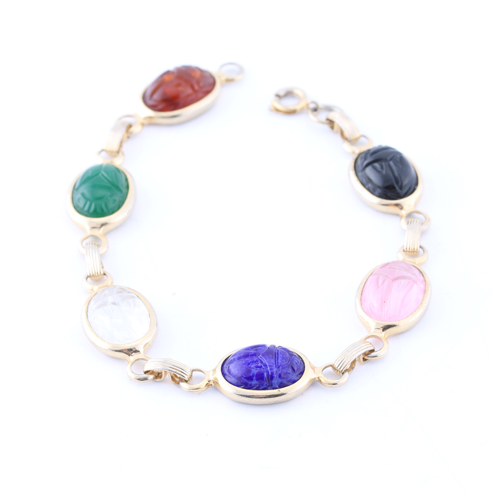 Carved Stone Bracelet