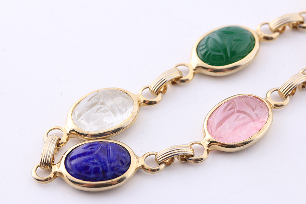 Carved Stone Bracelet