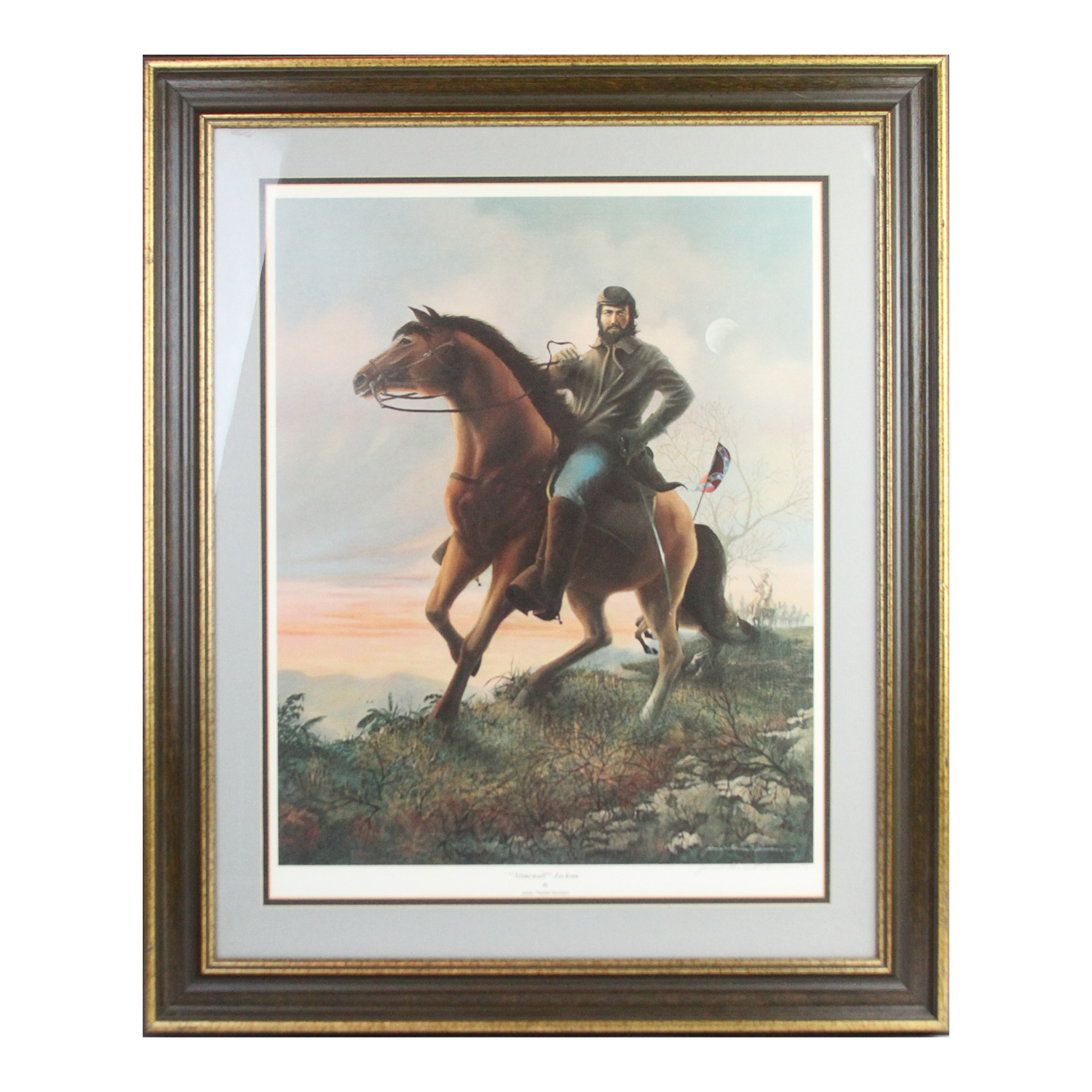 James Thomas Neumann Signed Lithograph "Stonewall Jackson"