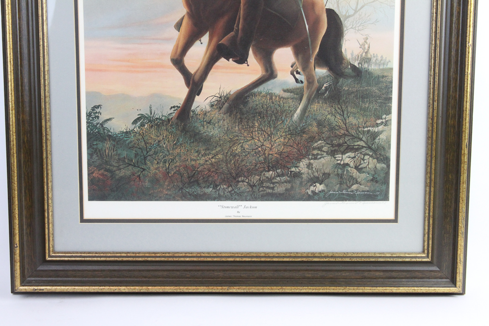 James Thomas Neumann Signed Lithograph "Stonewall Jackson"