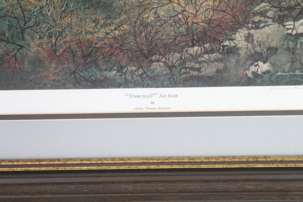 James Thomas Neumann Signed Lithograph "Stonewall Jackson"