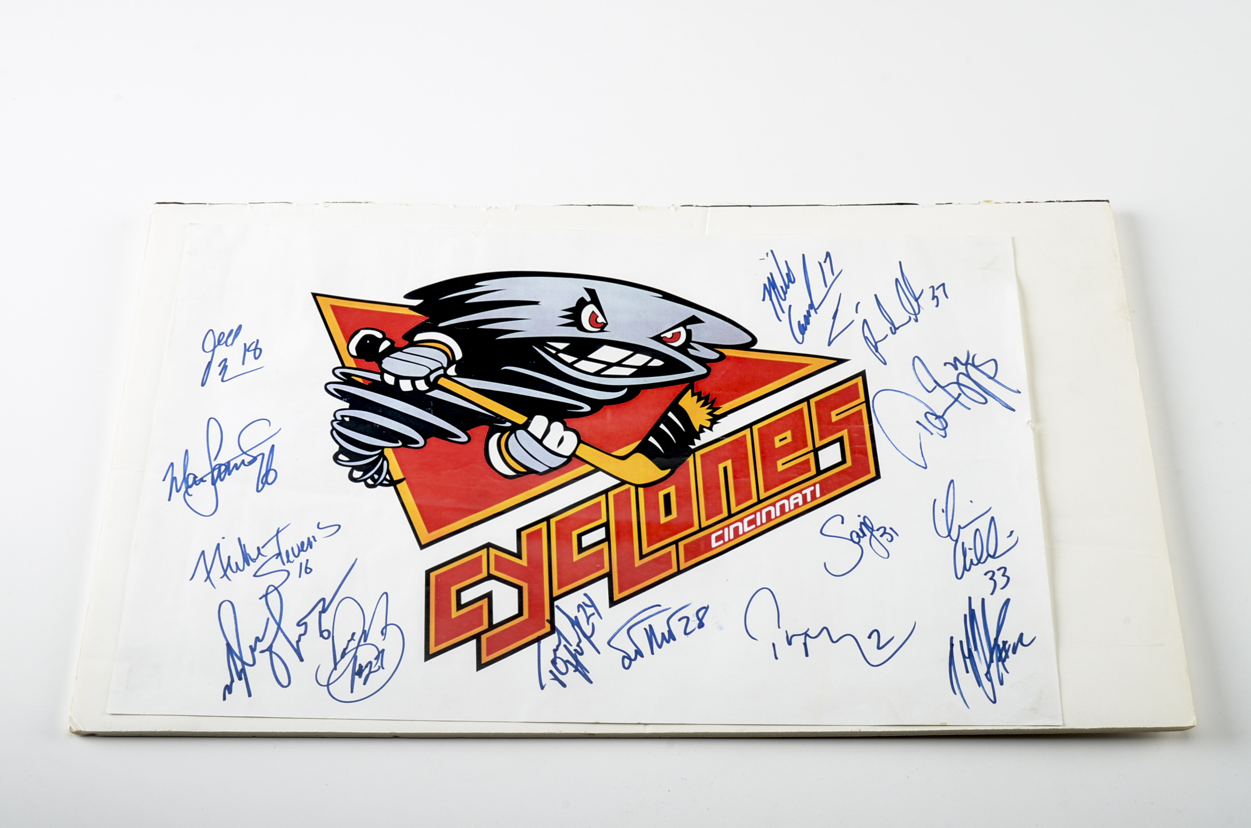 Cyclones Signed Logo Sign with Pennant