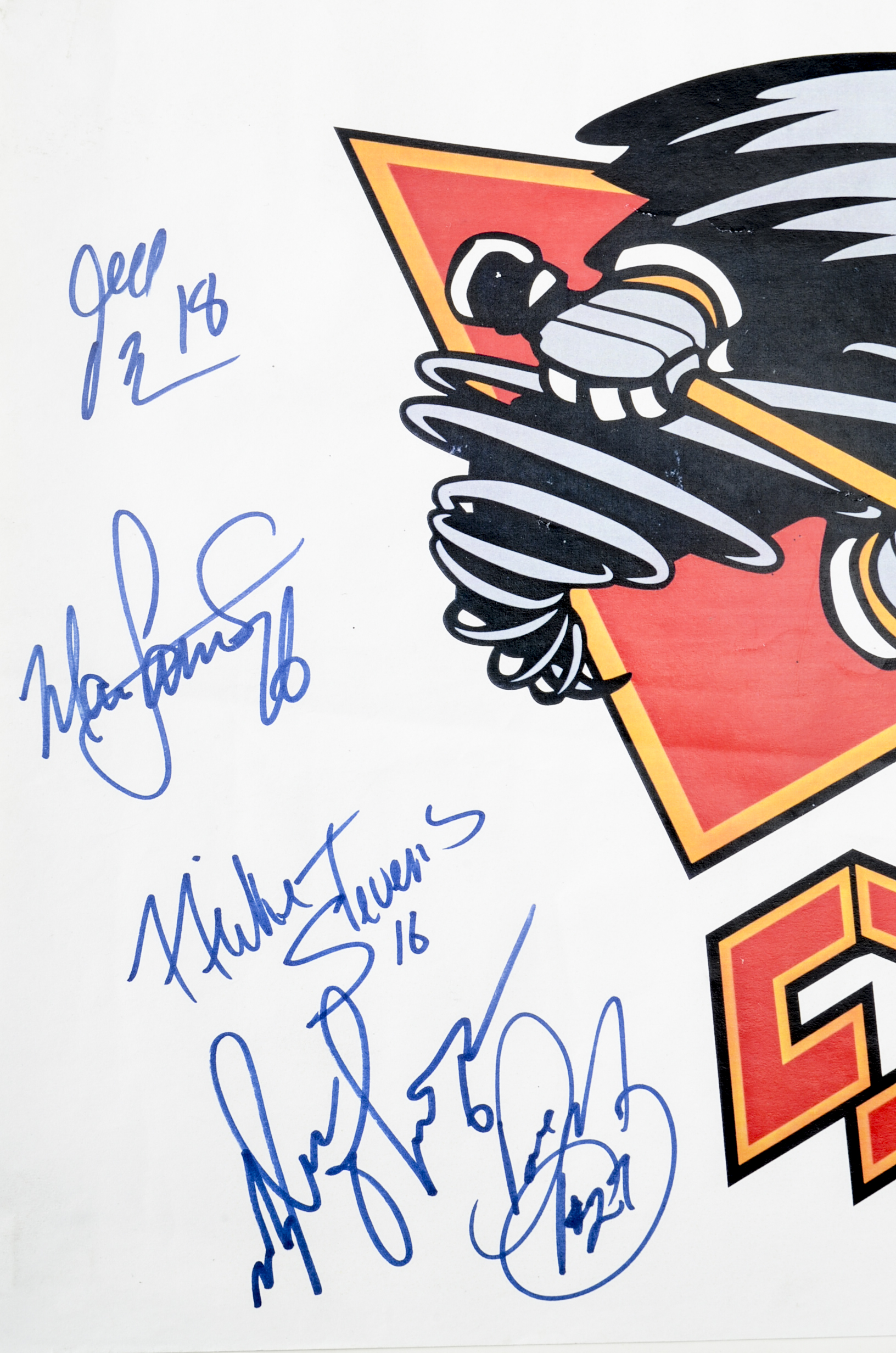 Cyclones Signed Logo Sign with Pennant