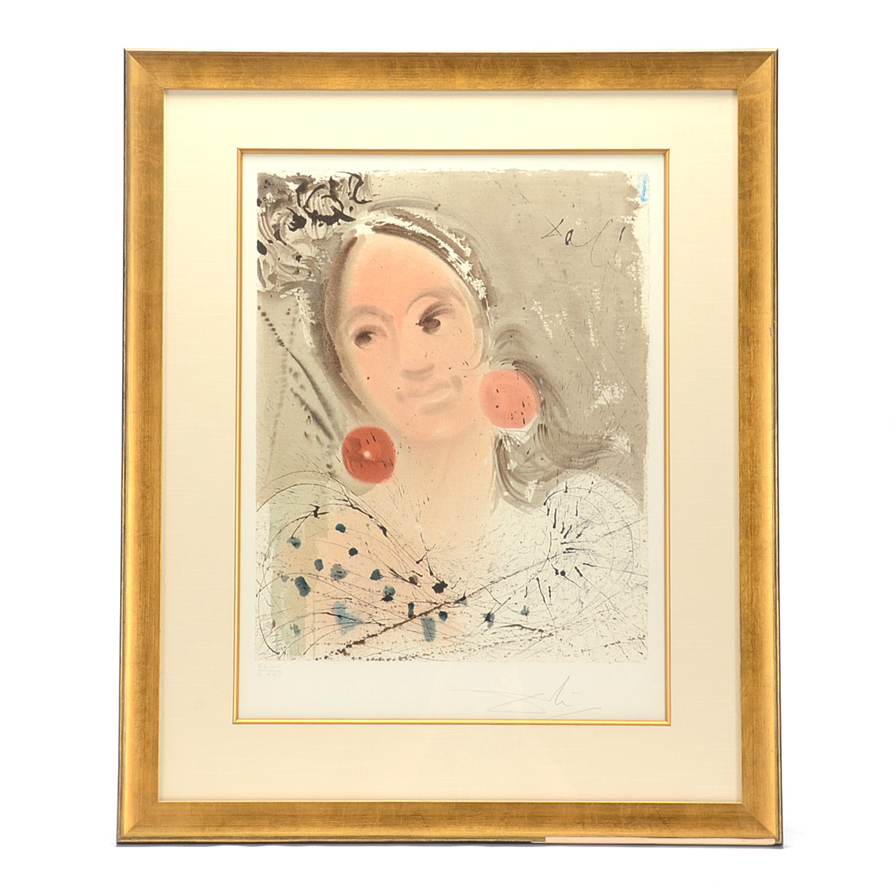 Salvador Dalí Signed Lithograph "Carmen: Portrait of Carmen"